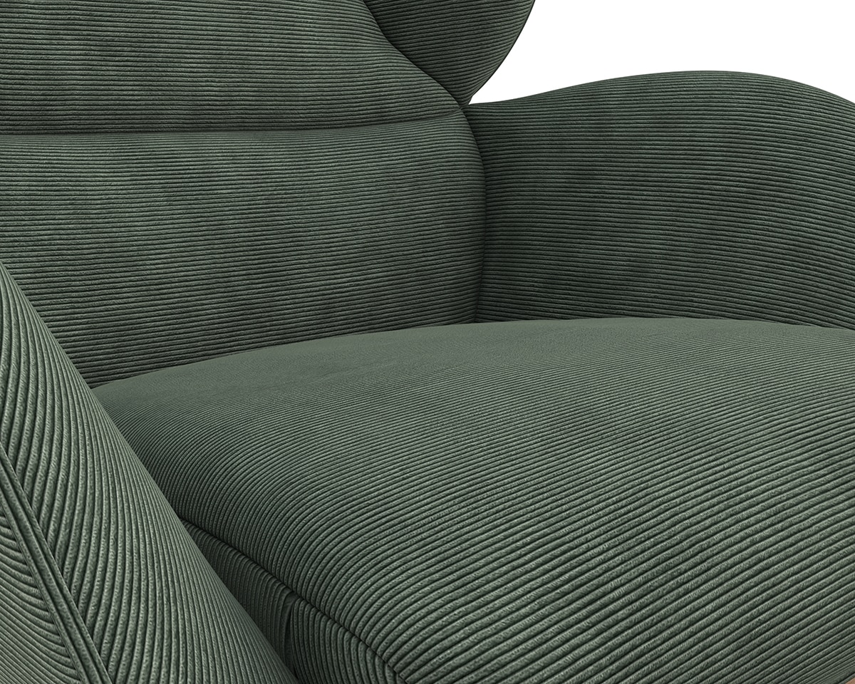 FLEXLUX Ohrensessel »Adria« Stil & Komfort, organische Form, Fuß Eiche