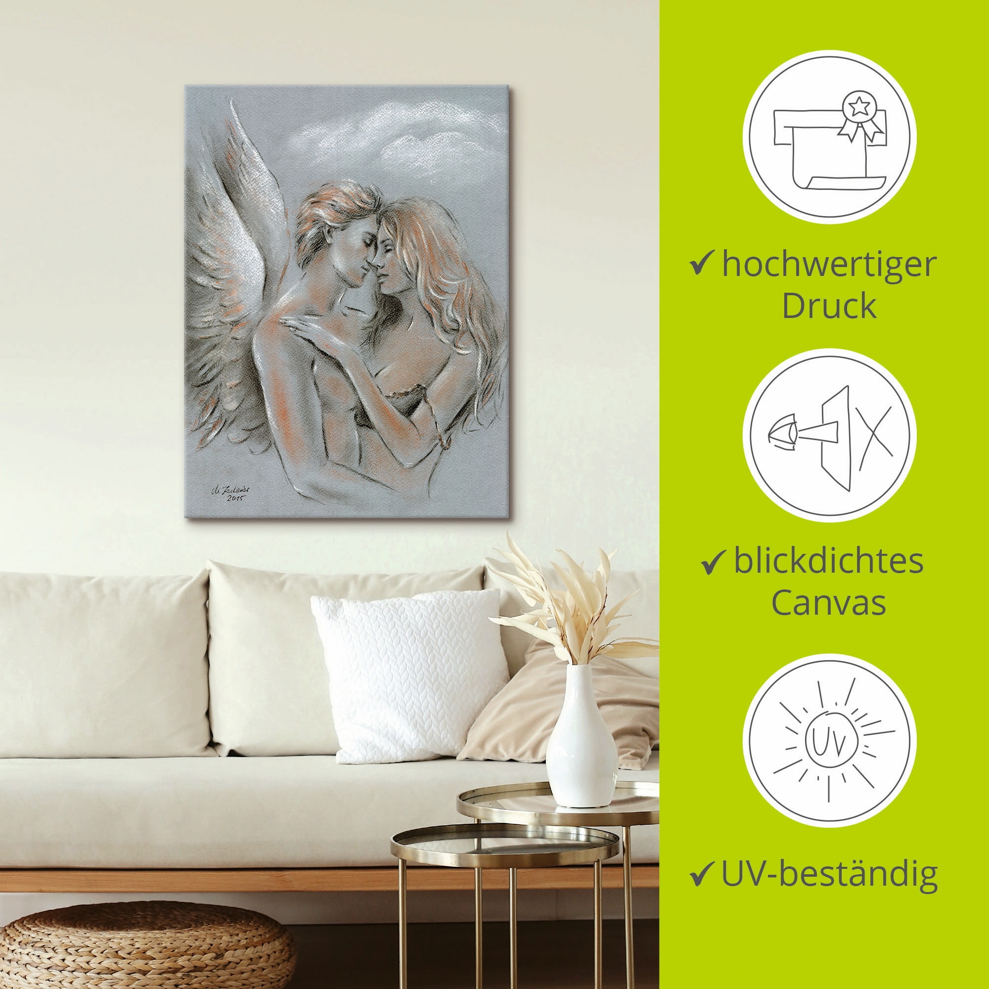 Artland Wandbild »Engel auf Erden«, klassische Fantasie, (1 St.), als Leinwandbild, Poster in verschied. Größen