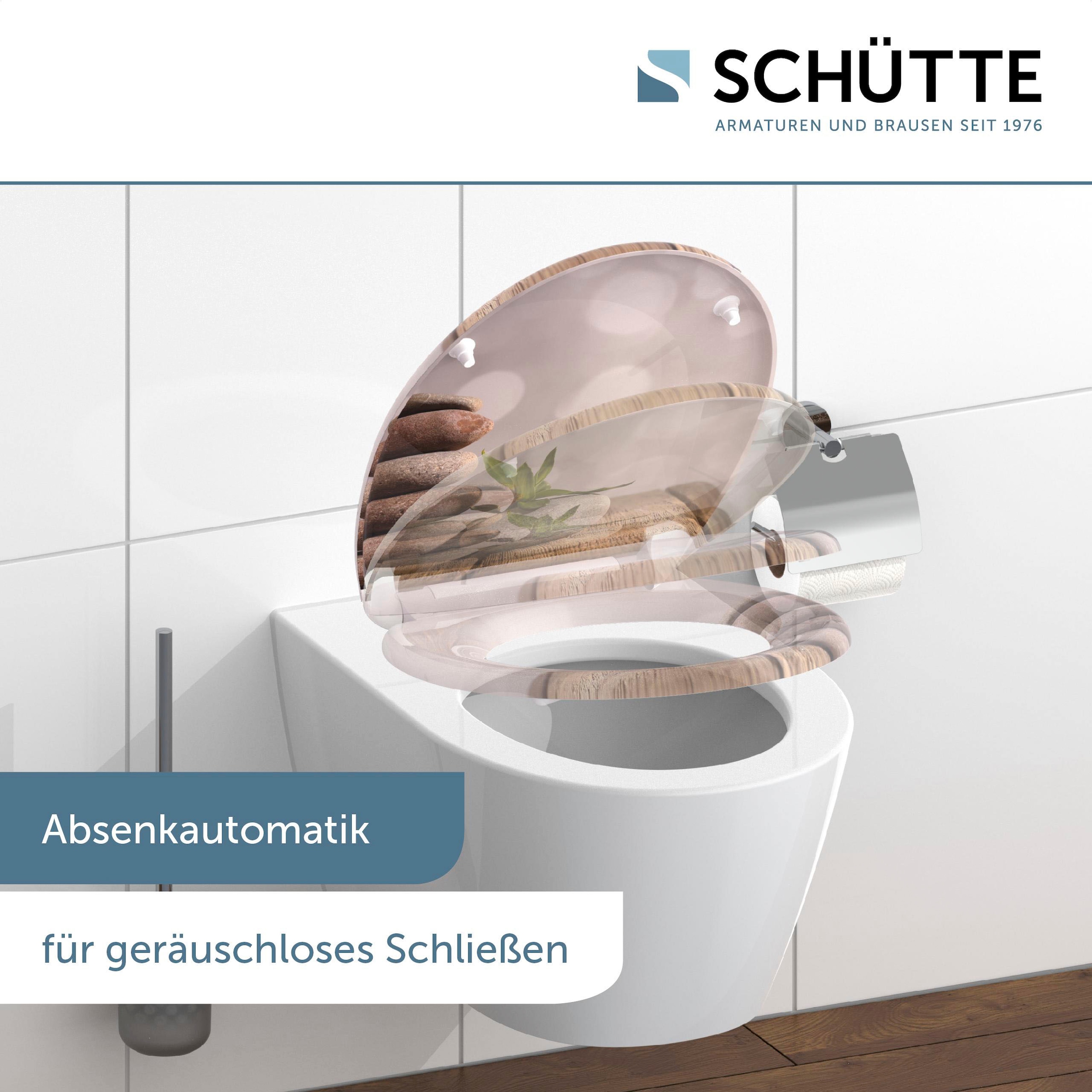Schütte WC-Sitz »STONE PYRAMID«, bruchsicher und kratzfest, Absenkautomatik, Standardmaß