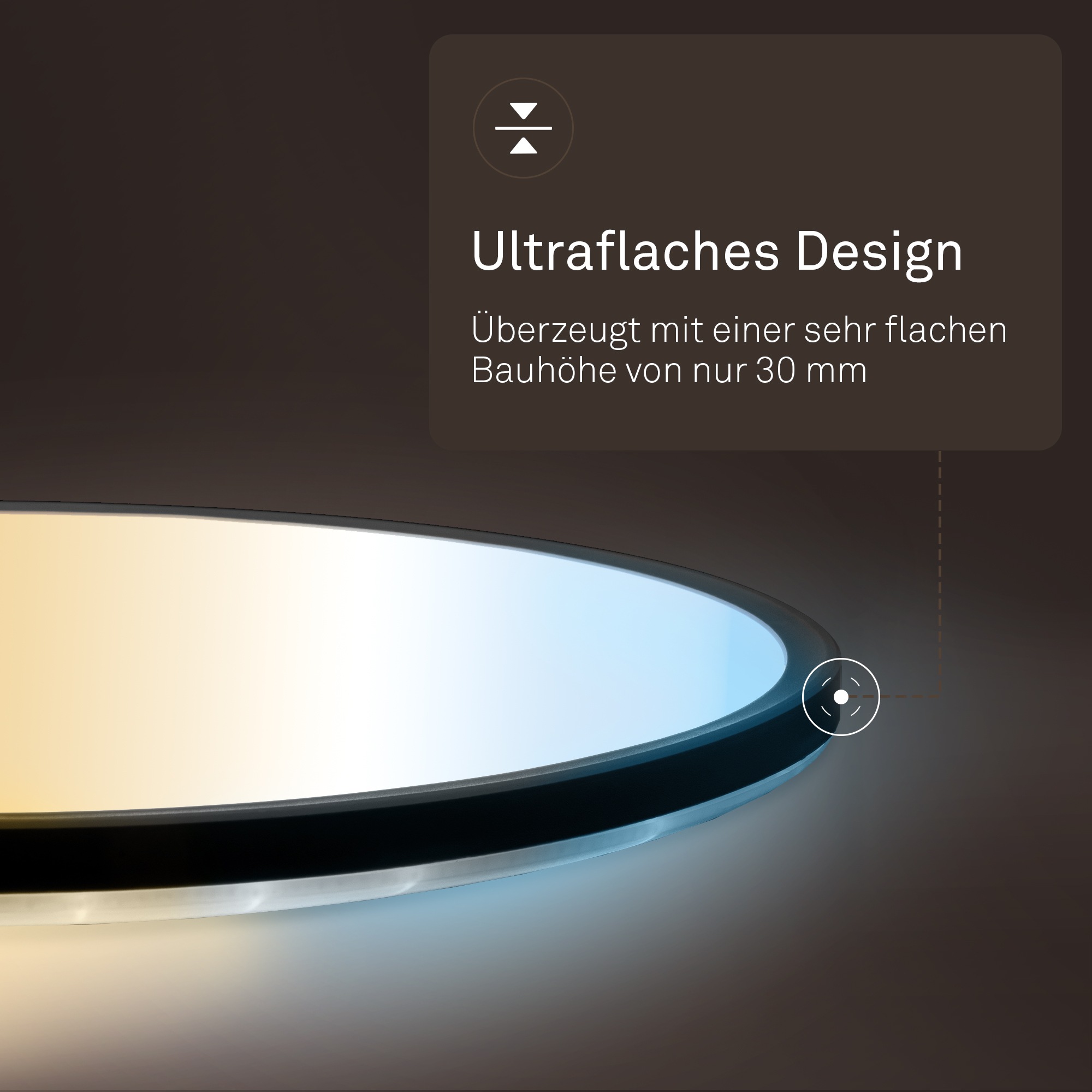 B.K.Licht LED Panel »SHALLOW« LED-Board 1 Stk. warmweiß - kaltweiß 42x3 cm, Badlampe, Badezimmer, Küche, Wohnzimmer