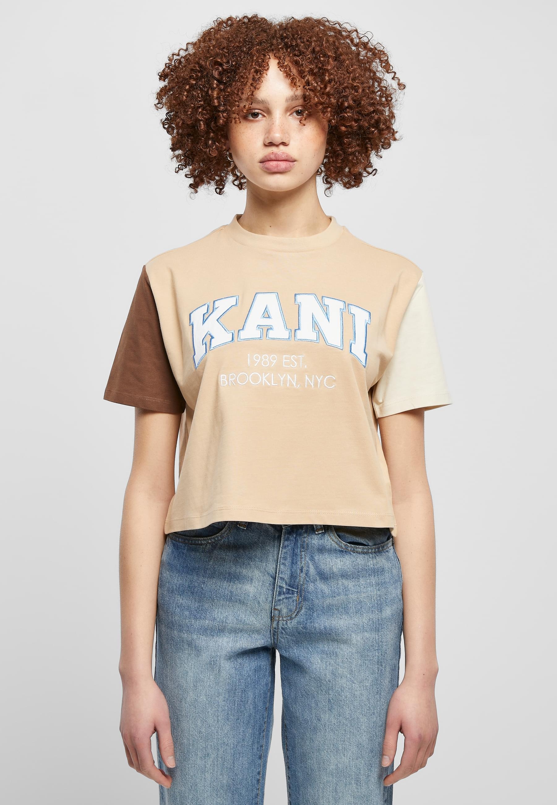 Karl Kani T-Shirt »Karl Kani Damen KW231-033-1 KK Serif Crop Block Tee« 1 Stk.