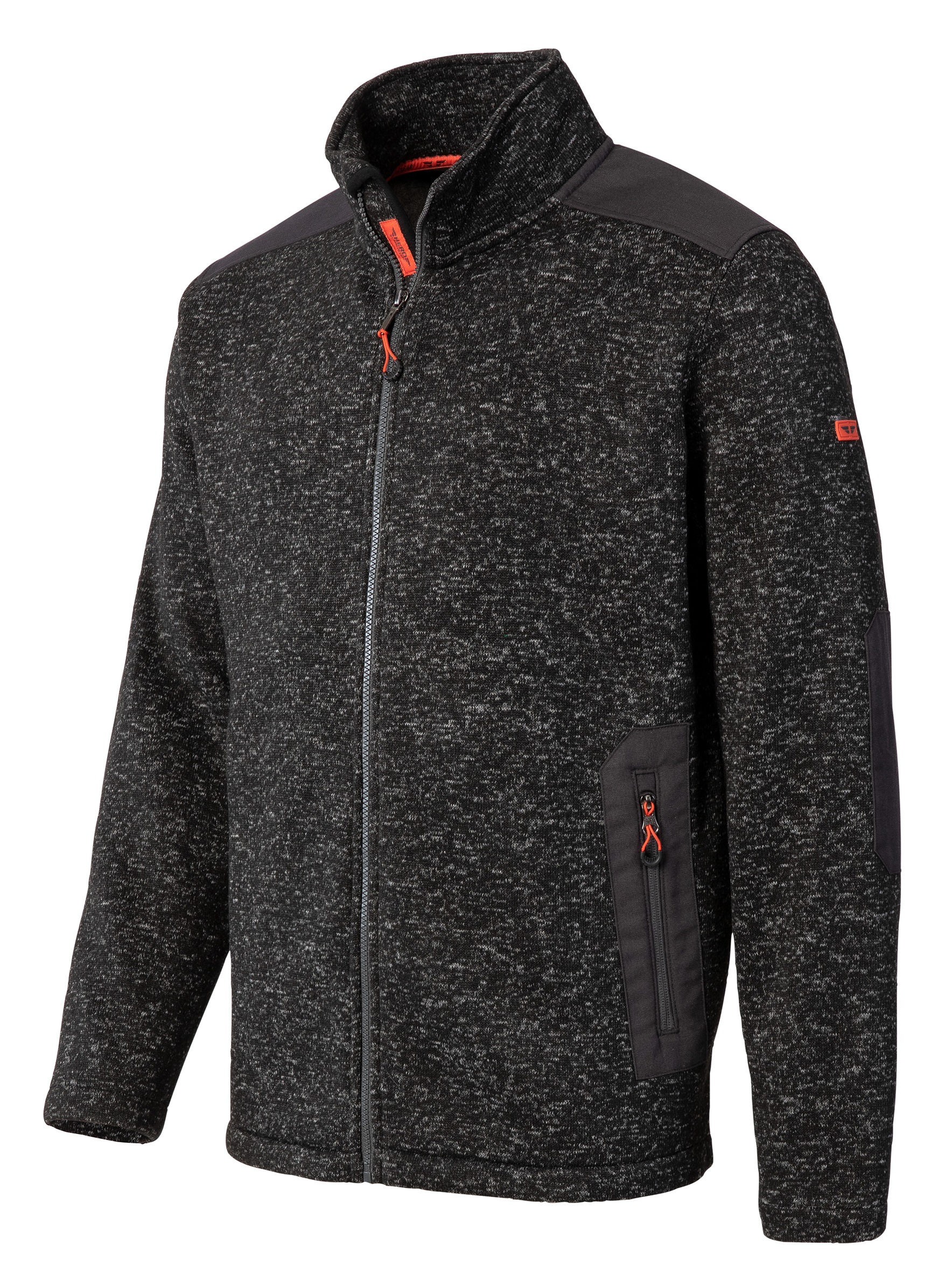 HERO by John Medoox Sweatjacke »JOEL Knit Strick-Fleecejacke« Sherpa fleece Straight Fit Casual Sherpa für Herren