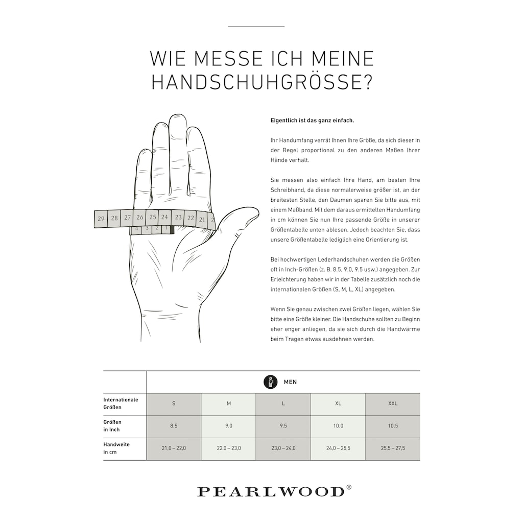 PEARLWOOD Lederhandschuhe »Planar«