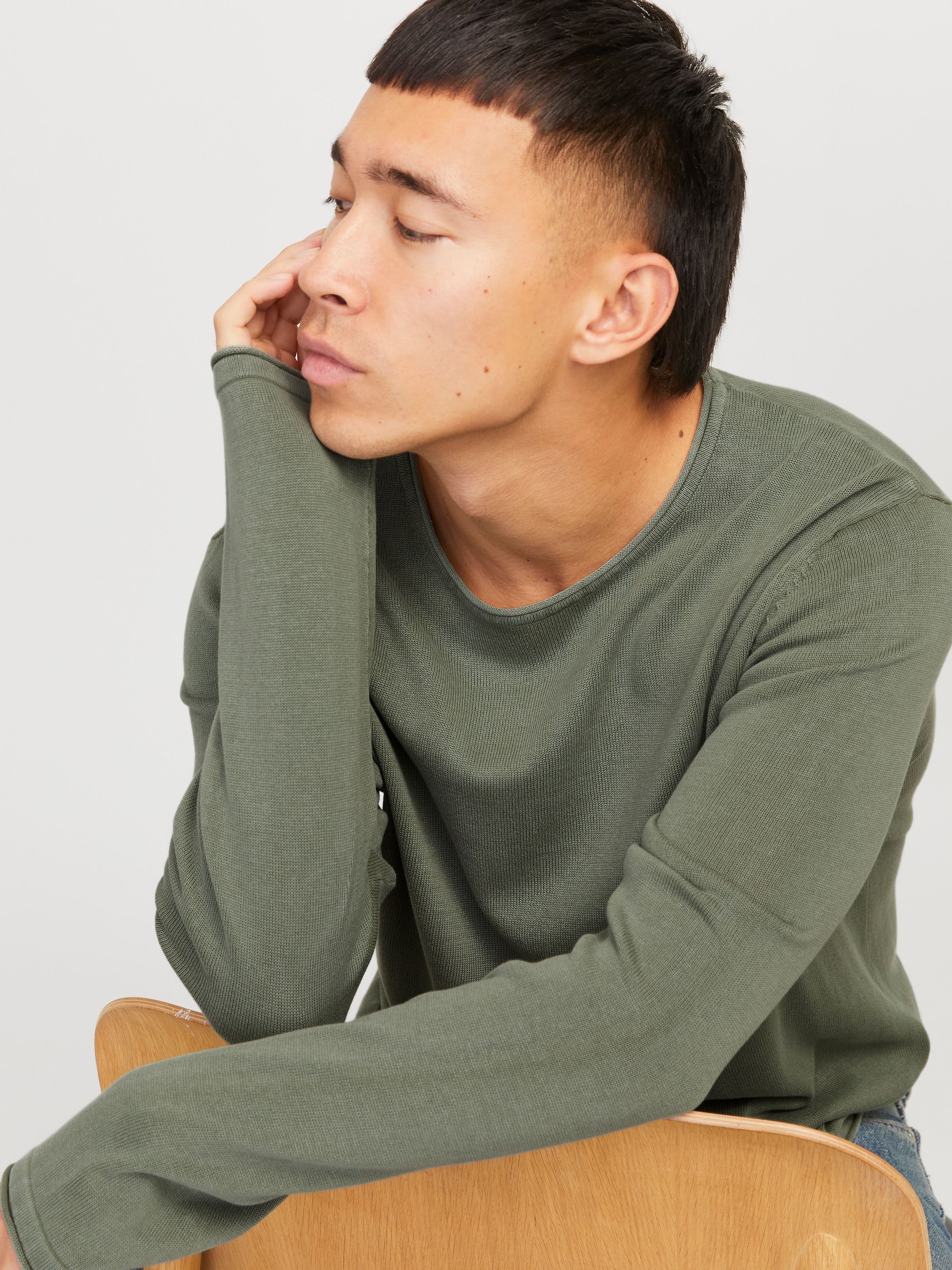 Jack & Jones Strickpullover »JJELEO KNIT CREW NECK NOOS«, mit Rundhalsausschnitt
