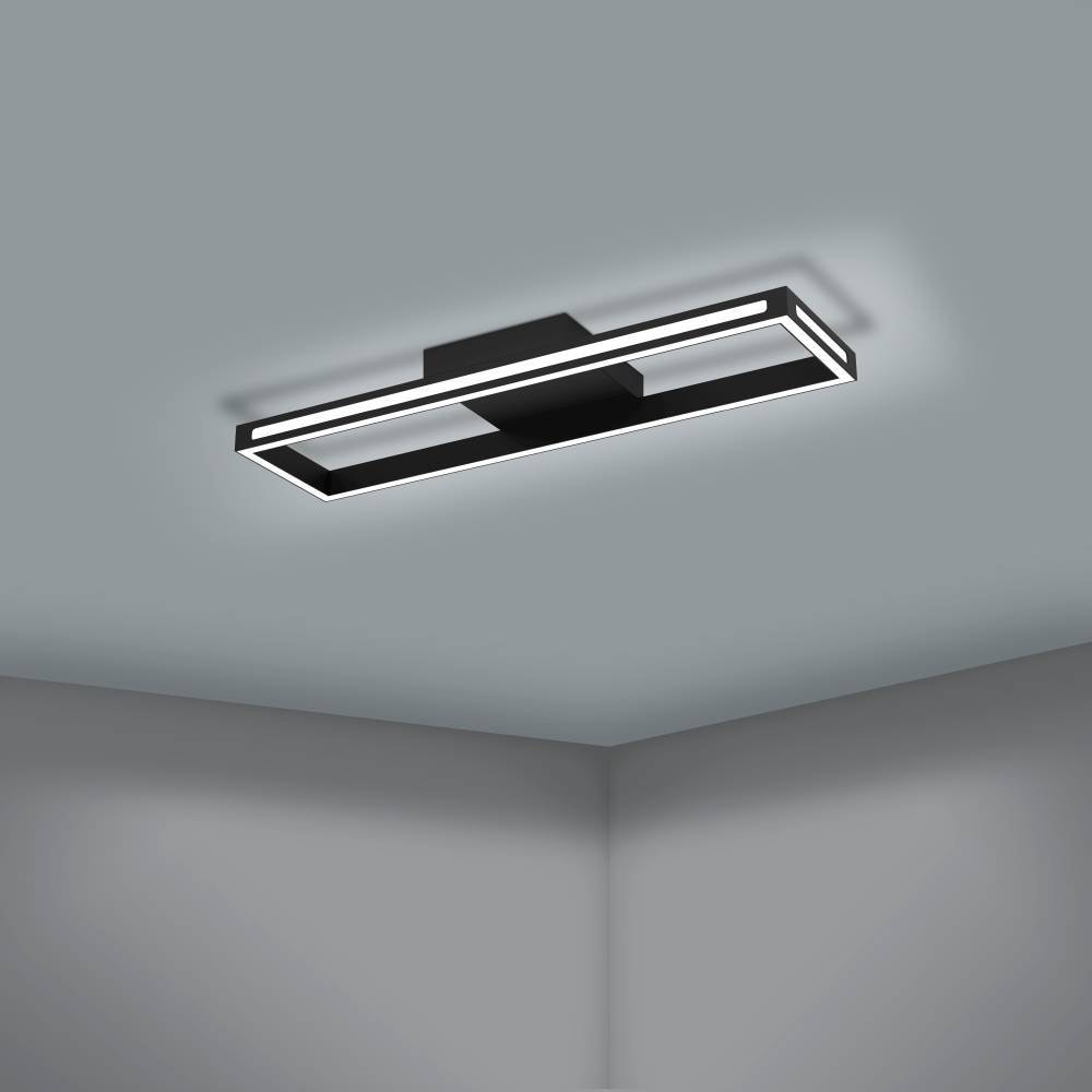 EGLO Deckenleuchte »SALVILANAS-Z«, 1 flammig, Leuchtmittel LED-Modul | LED wechselbar, App und Sprachsteuerung Alexa, dimmbar, Metall Deckenlampe schwarz