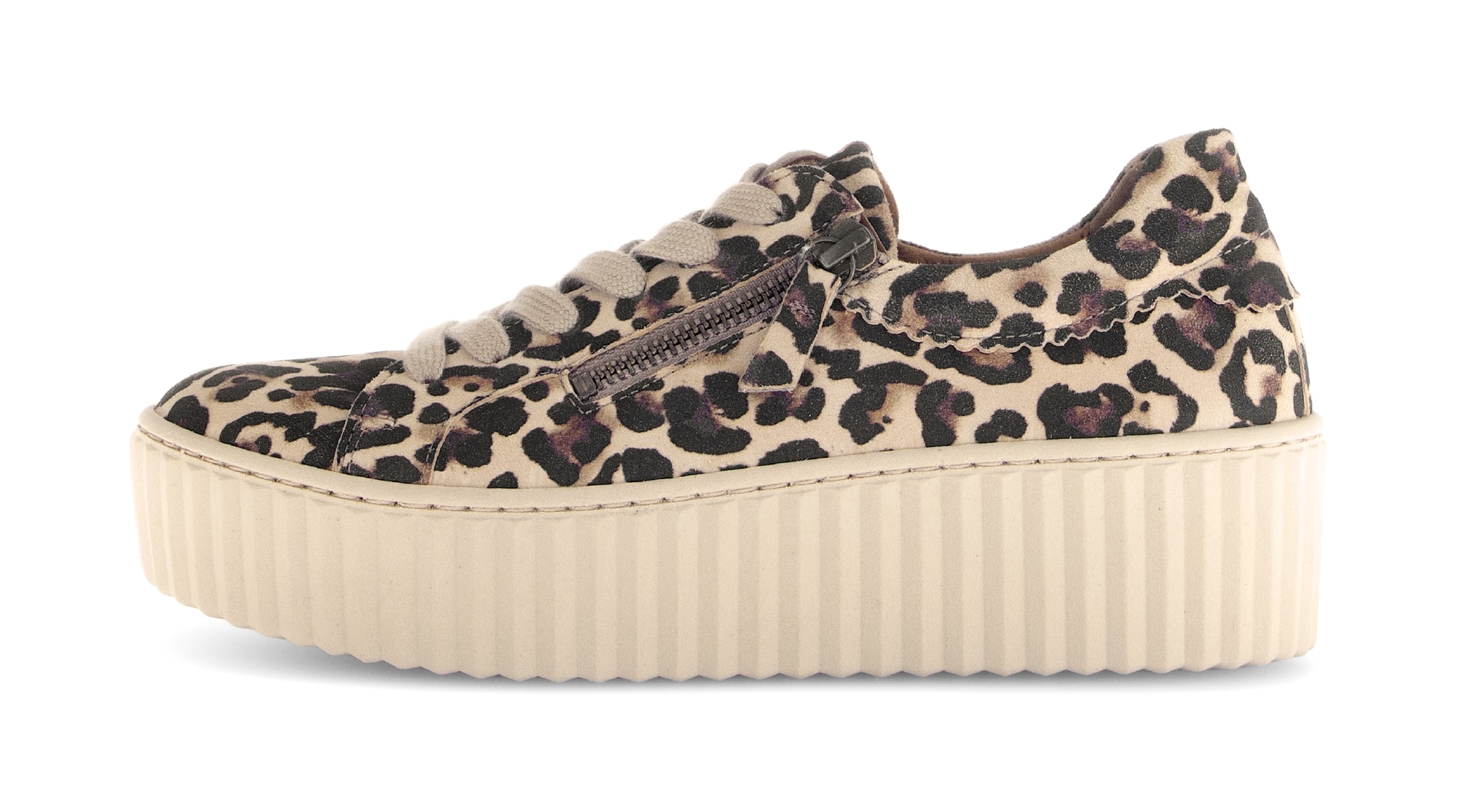 Gabor Plateausneaker, Freizeitschuh, Halbschuh, Schnürschuh im trendigen Leo-Look