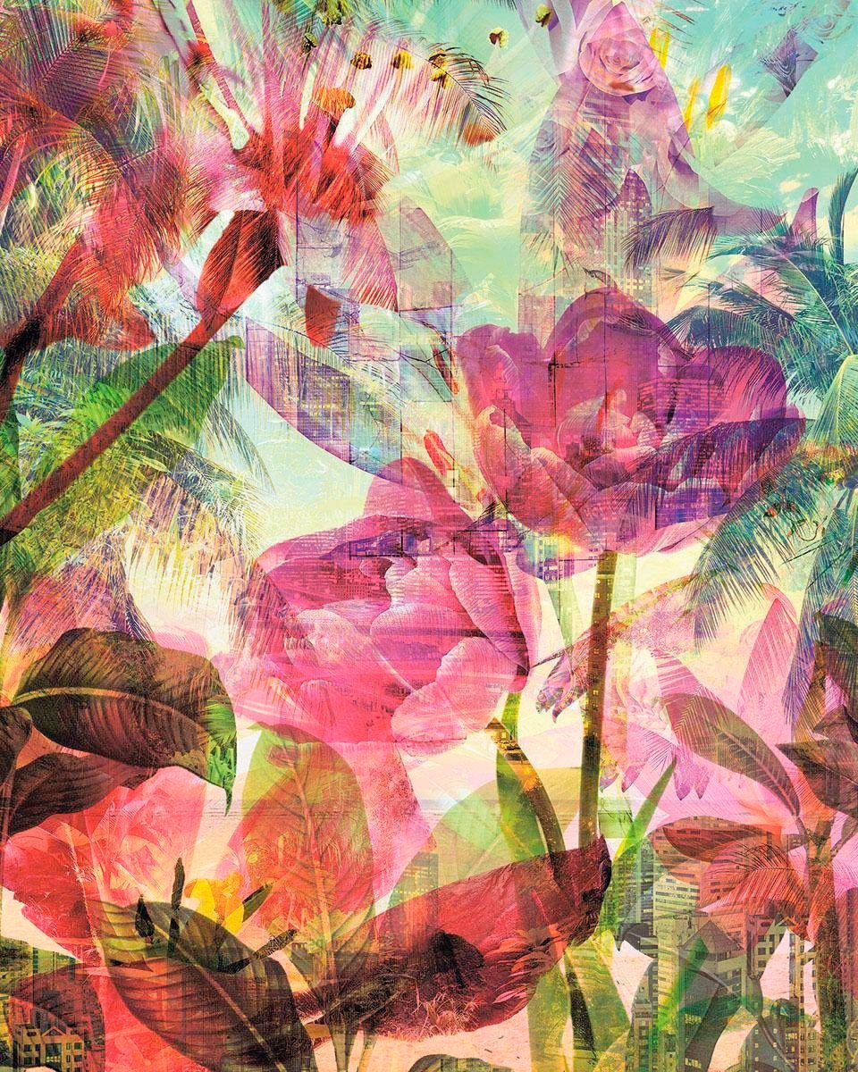 Sanders & Sanders Fototapete Blumen Multicolor 200 x 250 cm 611925 günstig online kaufen