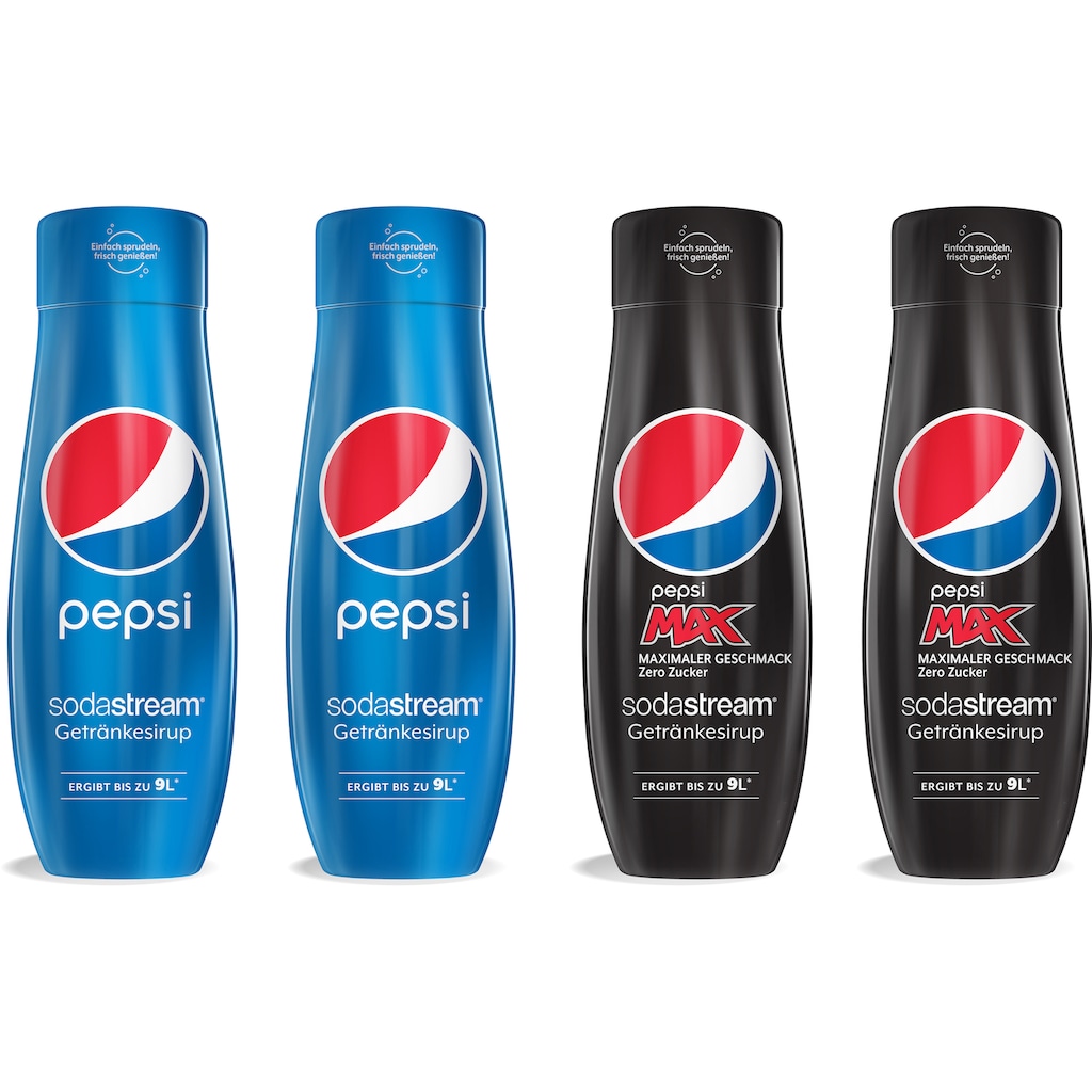SodaStream Getränke-Sirup, Pepsi & PepsiMax, (4 Flaschen)