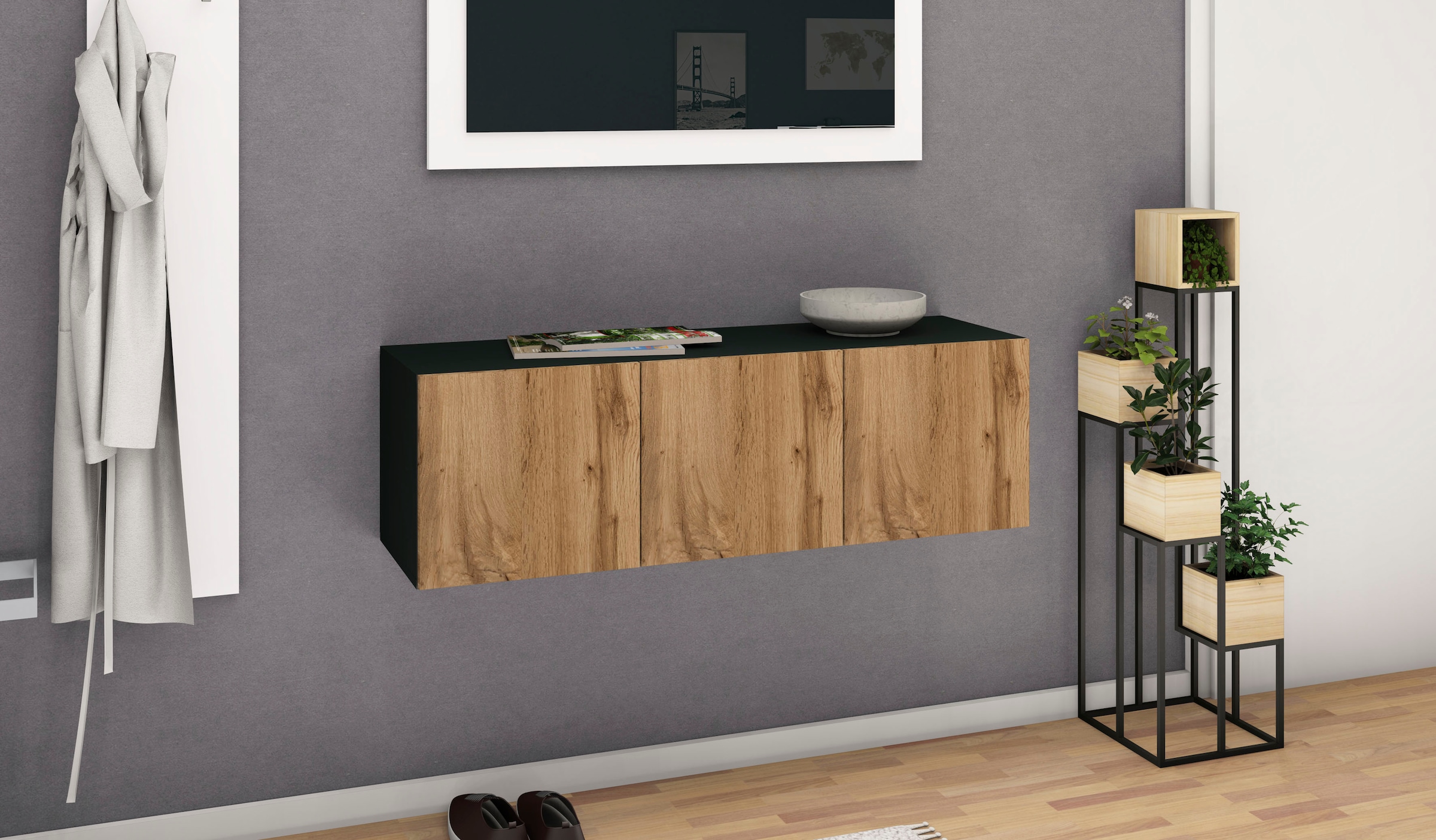 borchardt Möbel Lowboard »Vaasa«, hängend Breite kaufen auf nur Raten 114 cm