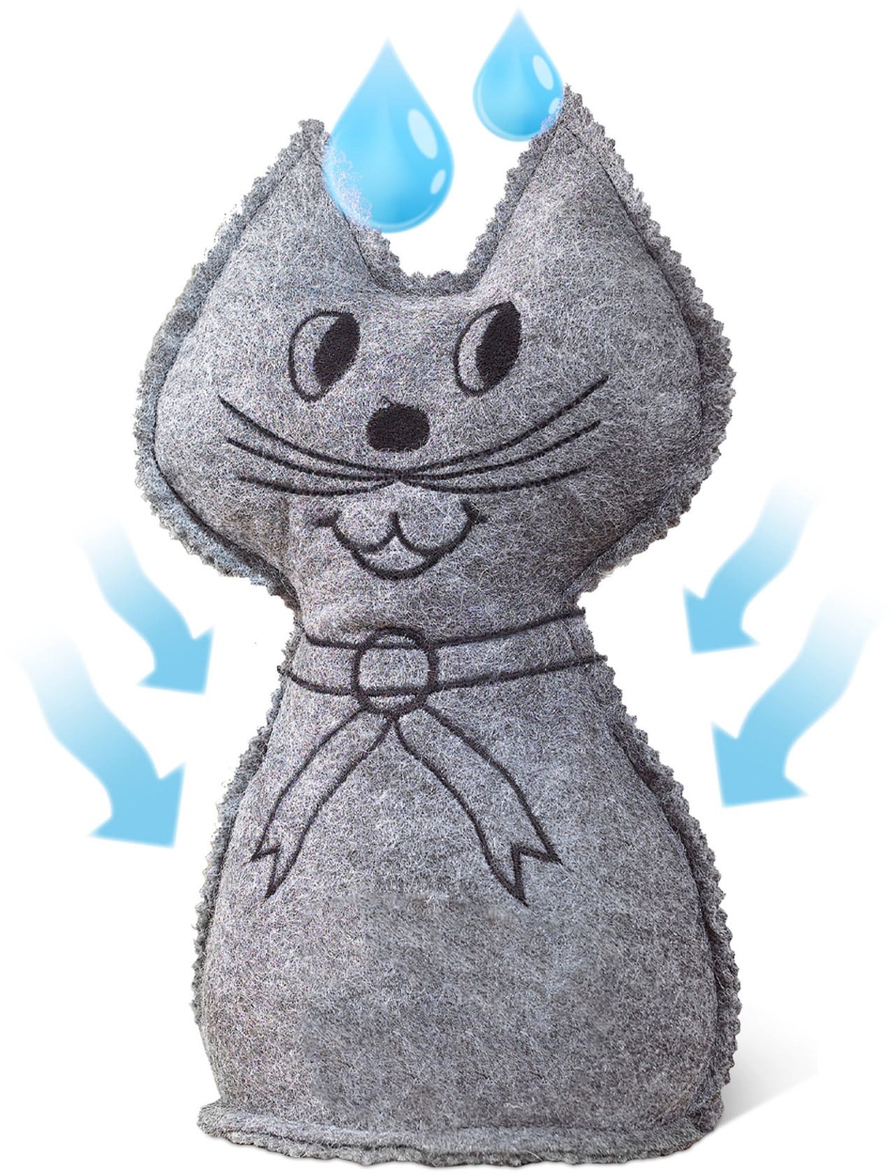 WENKO Luftentfeuchter »Katze« 2er Set, geräuschlos, ohne Strom, auch als Türstopper verwendbar