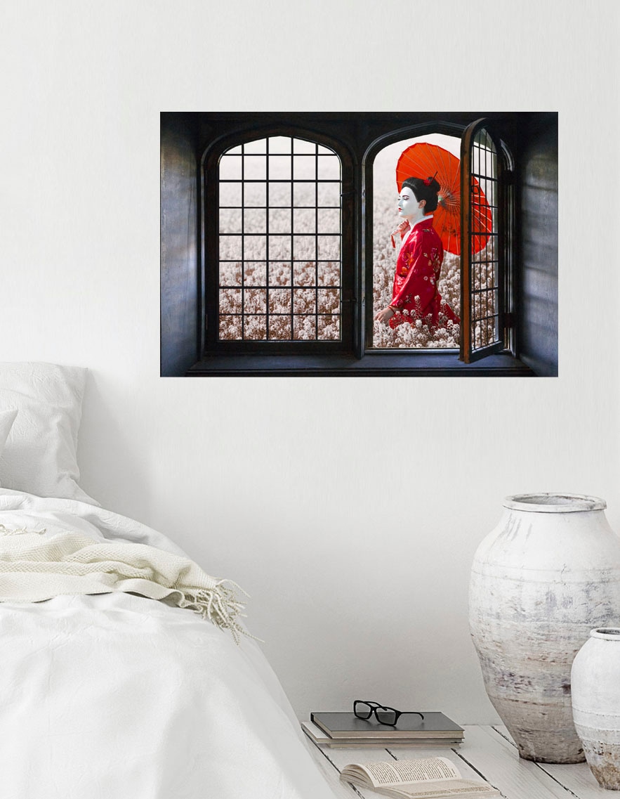 queence Wandsticker »Touch of China«, Wandsticker, Wandbild, selbstklebend, 3D, Fenster