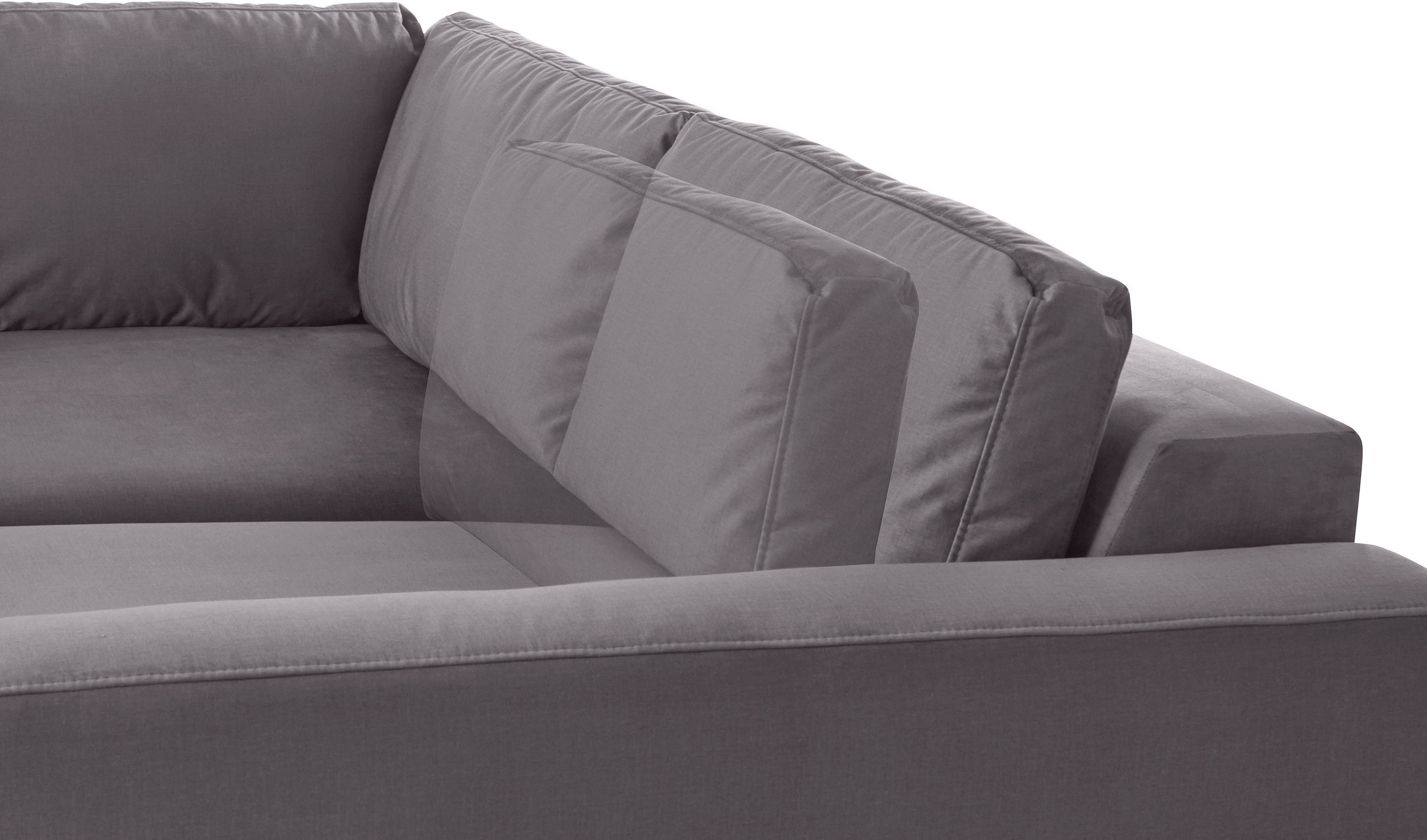Places of Style Wohnlandschaft »Bloomfield, U-Form«, mit extra tiefer Sitzfläche, wahlweise mit Sitztiefenverstellung