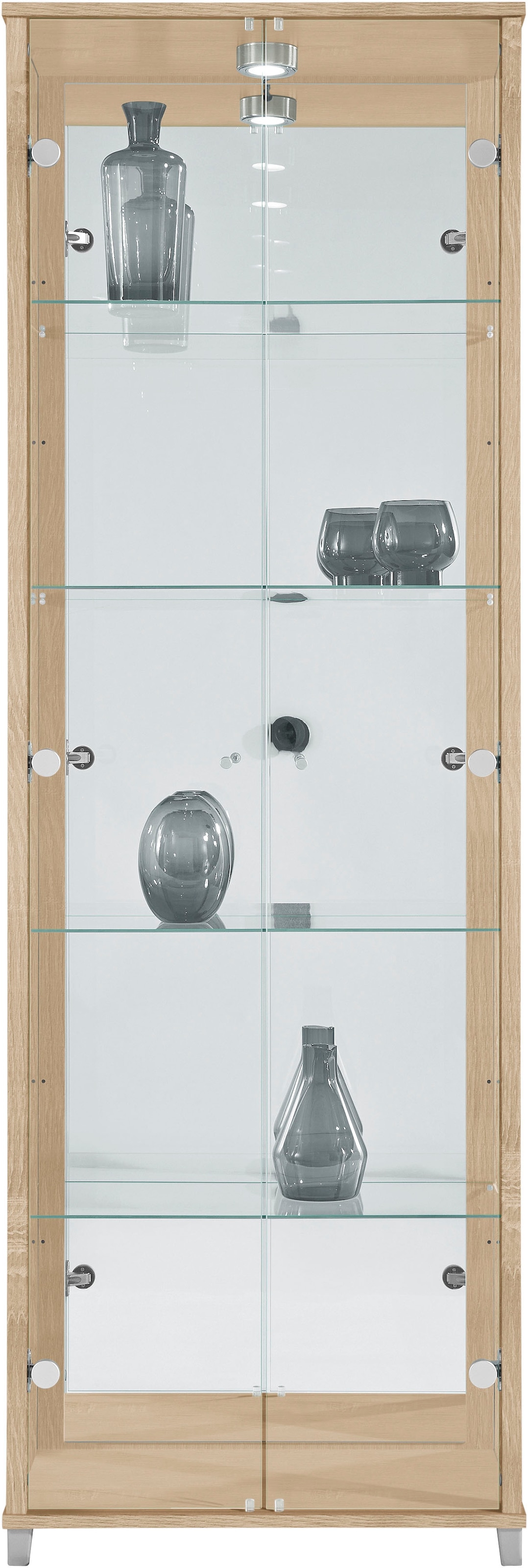 fif möbel Vitrine »OPTIMA«, Standvitrine, Vitrinenschrank, Glasvitrine, Sammlervitrine, LED