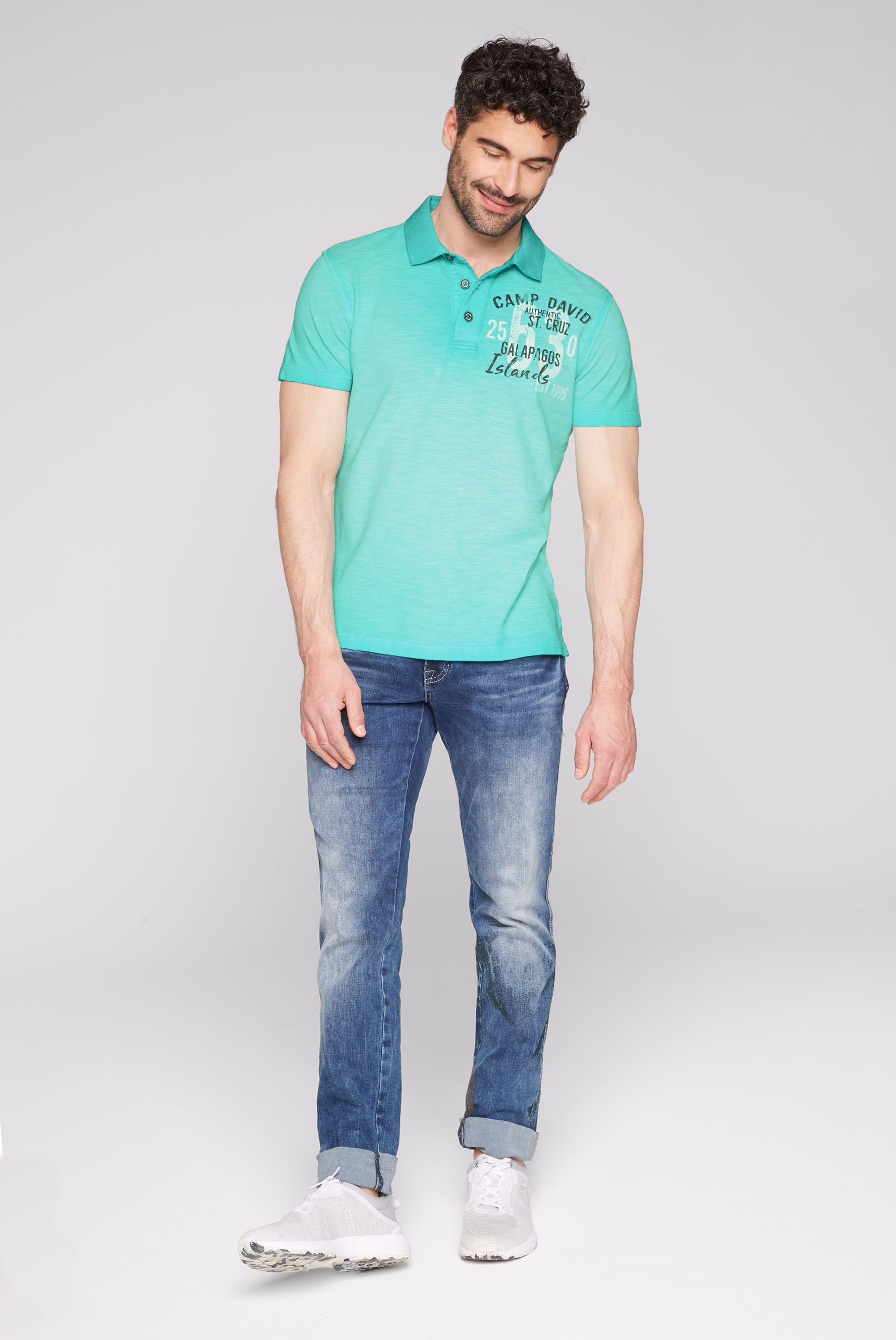 CAMP DAVID Poloshirt, aus Baumwolle
