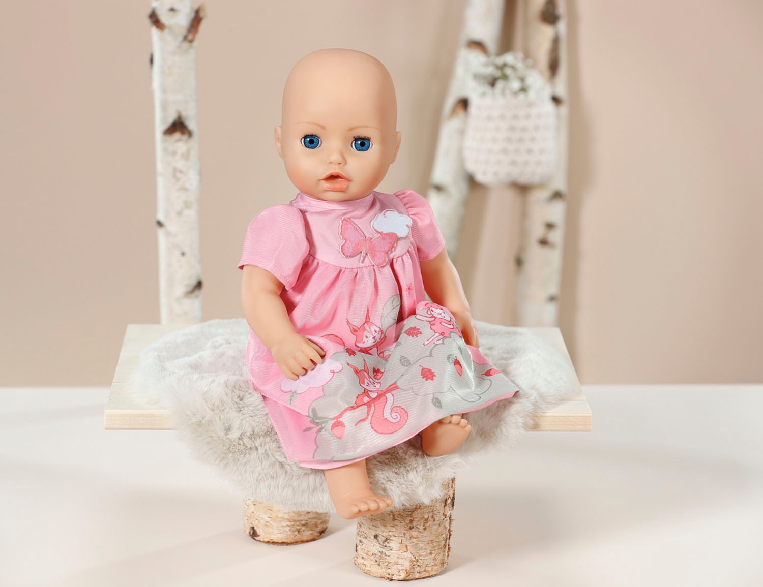 Baby Annabell Puppenkleidung »Kleid rosa Eichhörnchen, 43 cm«