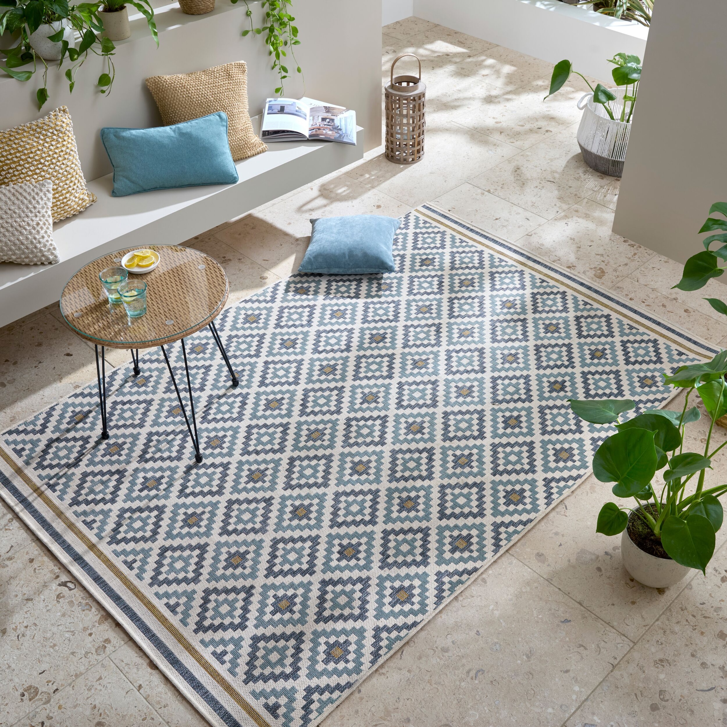 FLAIR RUGS Teppich »ZiaTrellis«, rechteckig, 4 mm Höhe, Zia Trellis Indoor günstig online kaufen