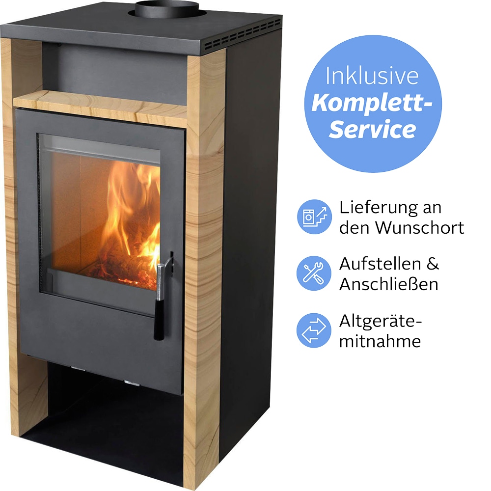 Firefix Kaminofen »»Rhea««, (Alles inklusive Service: Aufstellen, Anschließen, Altgerätemitnahme), Wunschort Lieferung