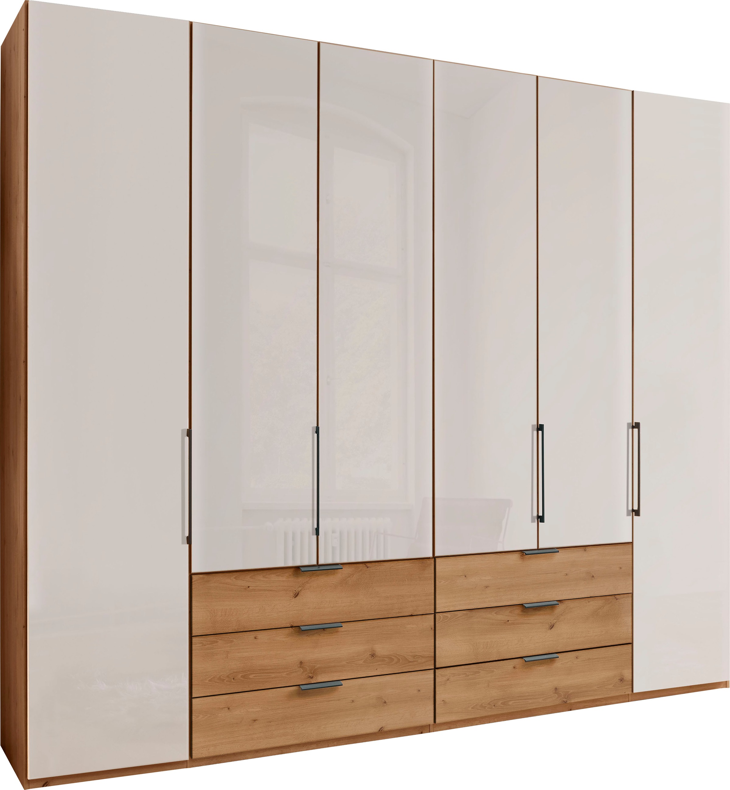 WIEMANN Drehtürenschrank "Monaco" mit Teil-Glasfront sowie hochwertige Besc günstig online kaufen