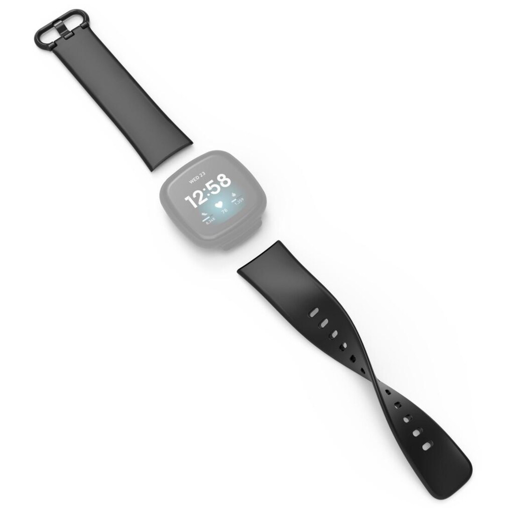 Hama Smartwatch-Armband »Ersatzarmband für Fitbit Versa 3/4/Sense (2), TPU, 22 cm/21 cm«