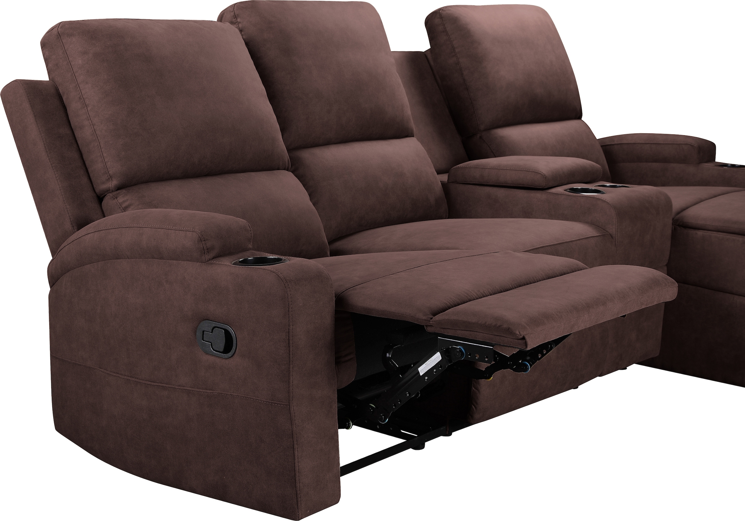Home affaire Ecksofa »Napori Multimediasofa, 3er Kinosessel XXL, L-Form,«, Kinosofa mit Relaxfunktion, Getränkehalter, Staufach und Staukasten