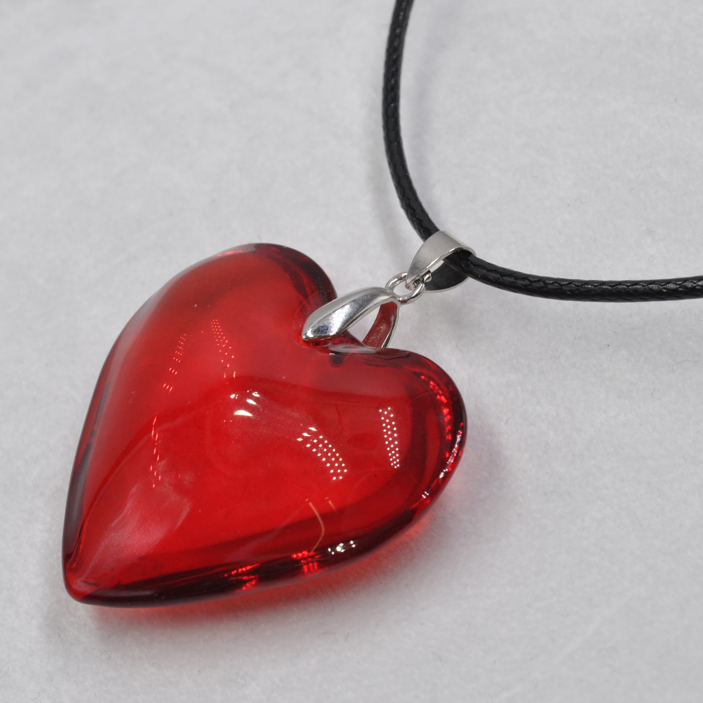 Firetti Herzkette »Schmuck Geschenk Transparent red heart«