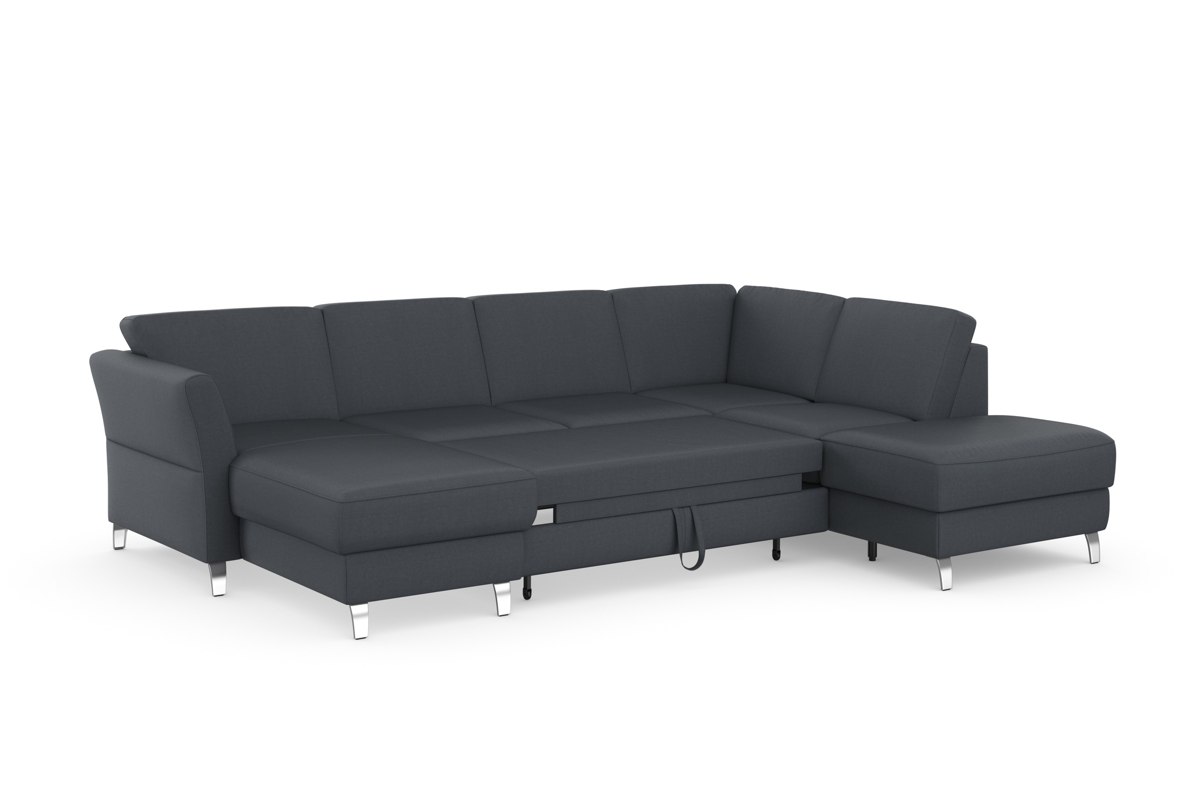 sit&more Wohnlandschaft »Visby U-Form«, Wahlweise mit Bettfunktion und Stauraum, frei im Raum stellbar