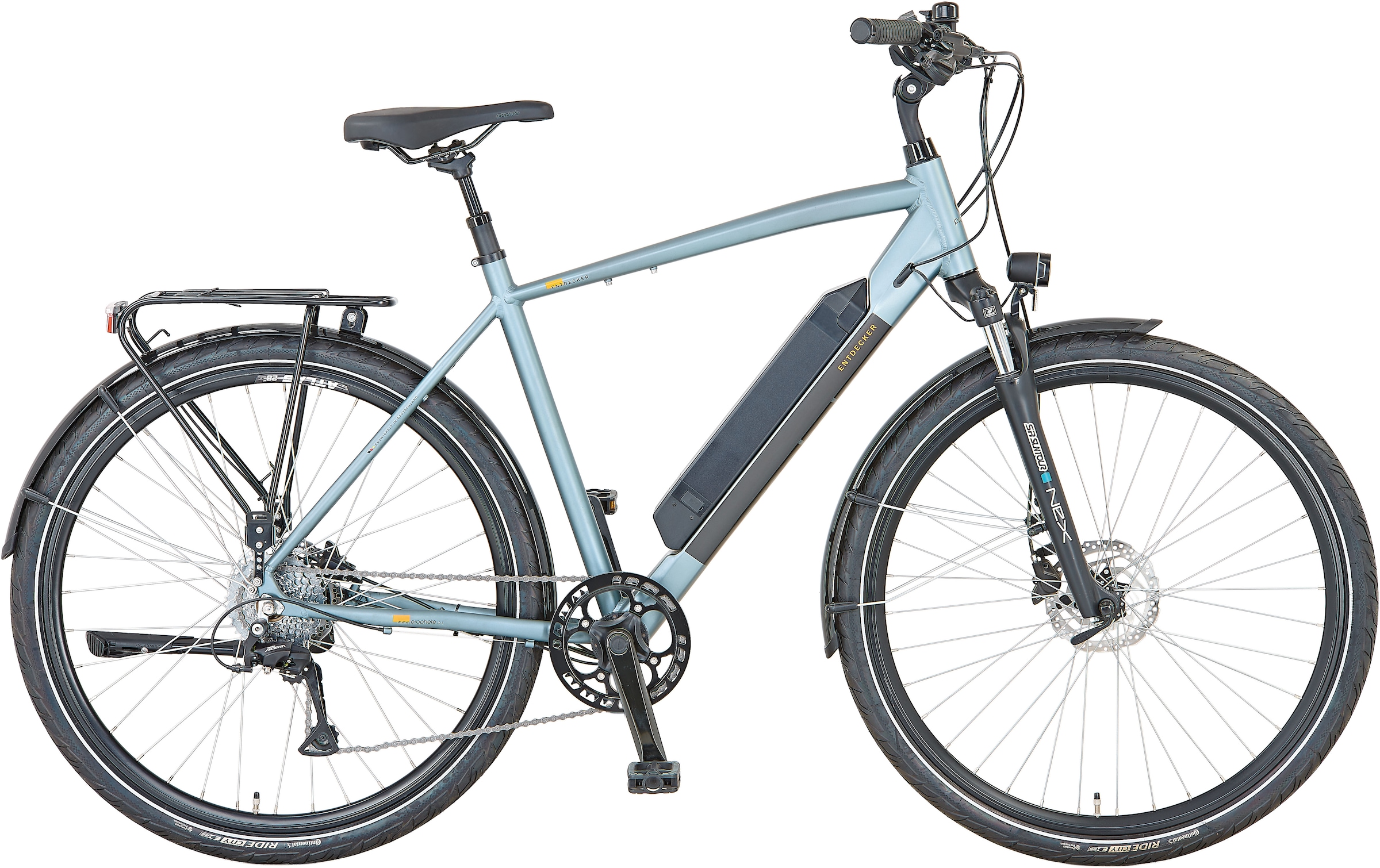 Prophete E-Bike »Entdecker 1.0«, 8 Gang, Shimano, Heckmotor 250 W, Pedelec, Elektrofahrrad für Herren, Trekkingrad