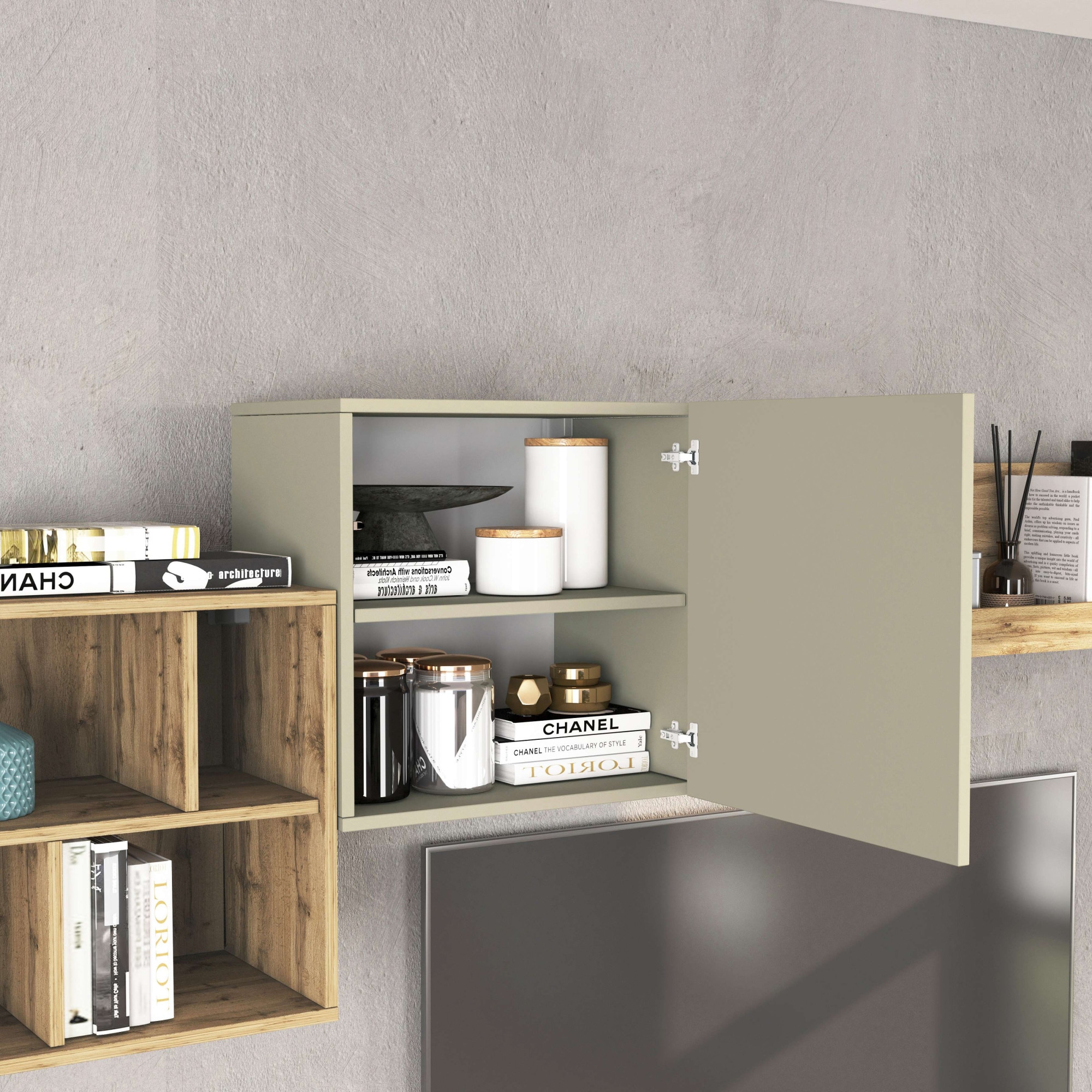 INOSIGN TV-Wand »Chronos TV-Set, Wohnwand – Elemente frei platzierbar, Made in Italy« Set, 5-er set, 5 Stk. tlg.