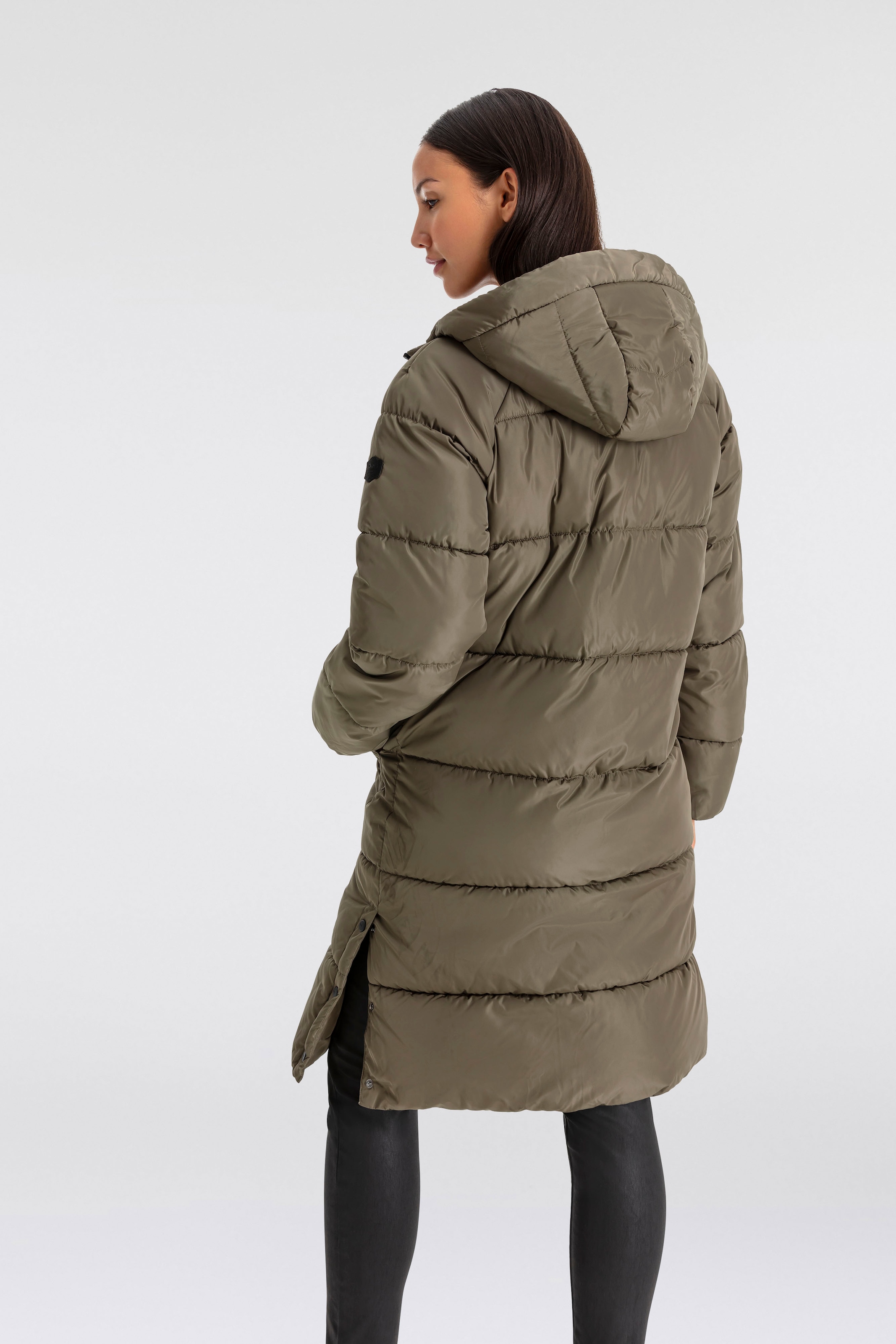 ONLY Steppmantel »ONLAMAND LONG PUFFER COAT CS OTW«, mit Kapuze und praktischem 2-Wege Reißverschluss