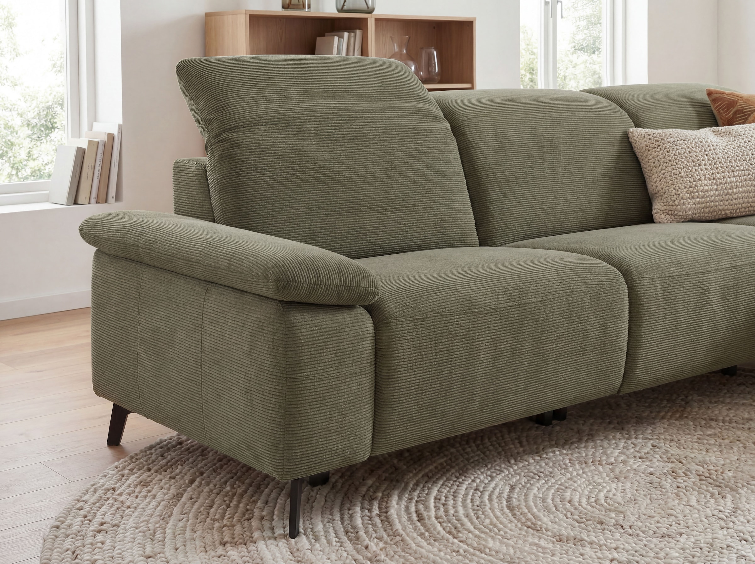 Musterring Ecksofa »MR 370, intelligenter Komfort im modernen Design« Optionale Relaxfunktion, flexible Kopfteile & klappbare Armlehnen