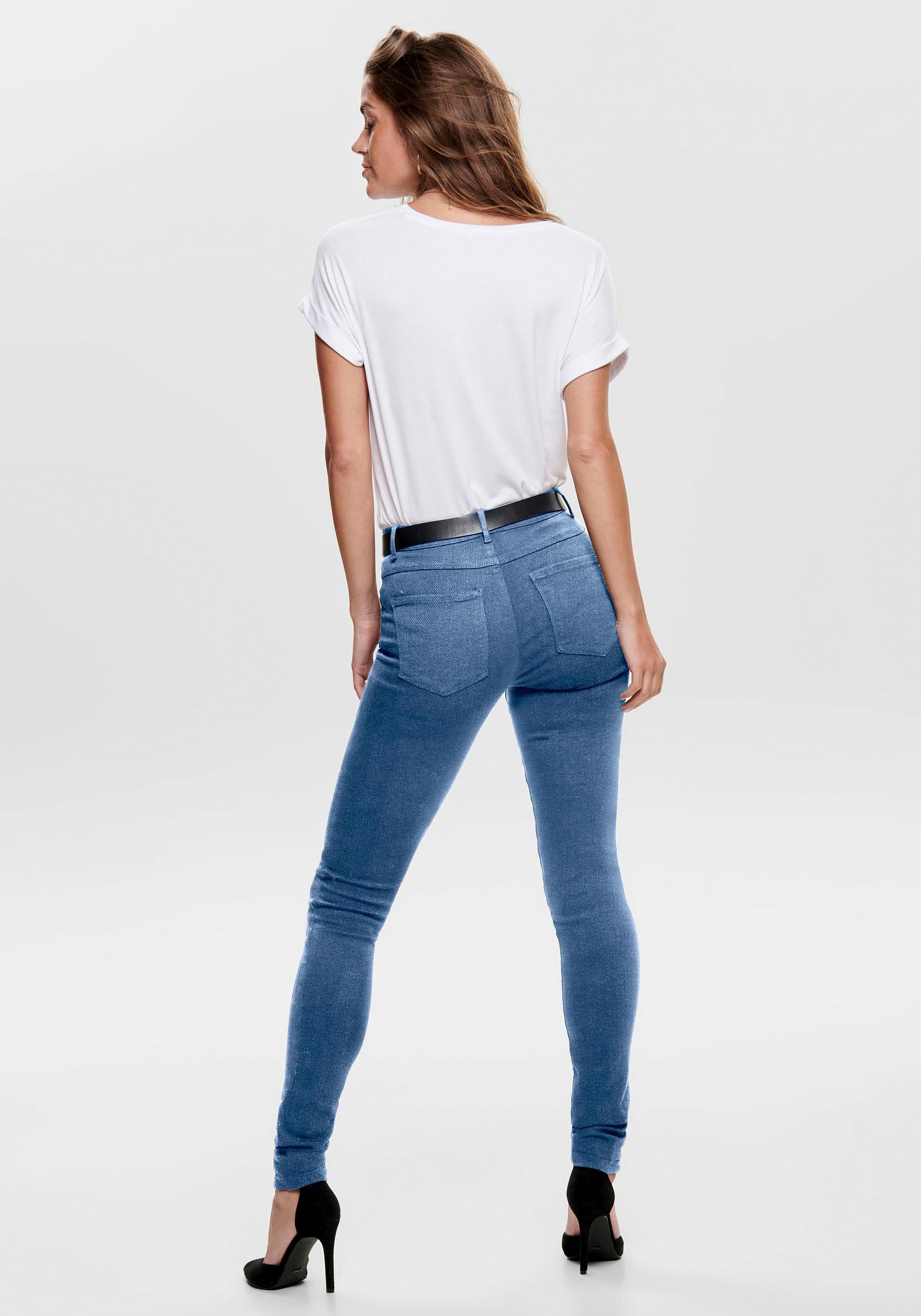 ONLY Skinny-fit-Jeans »ONLRAIN LIFE REG SKINNY DNM«, mit Gürtelschlaufen
