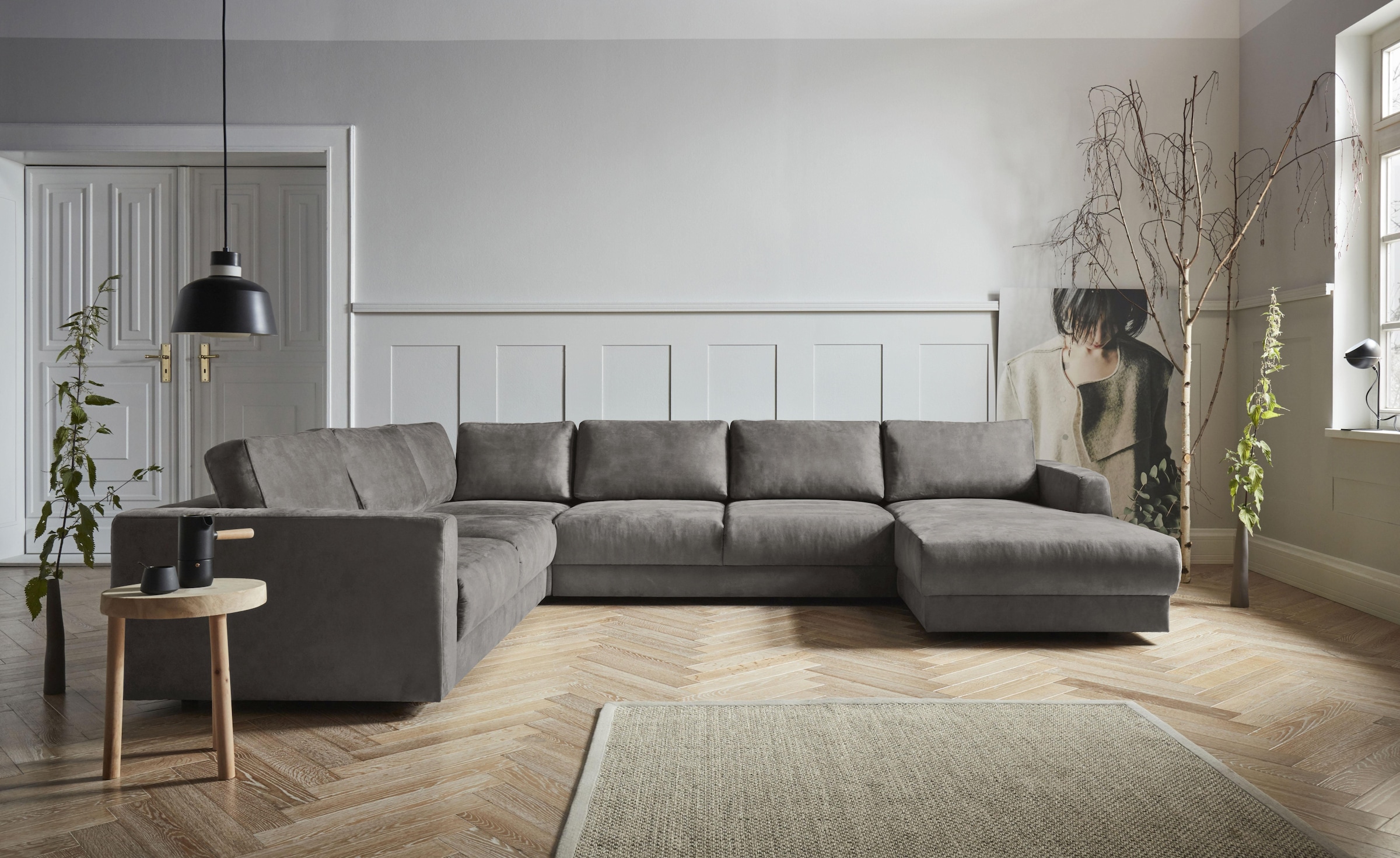 Home affaire Wohnlandschaft »Hobro U-Form« in 3 Bezugsqualitäten in vielen günstig online kaufen