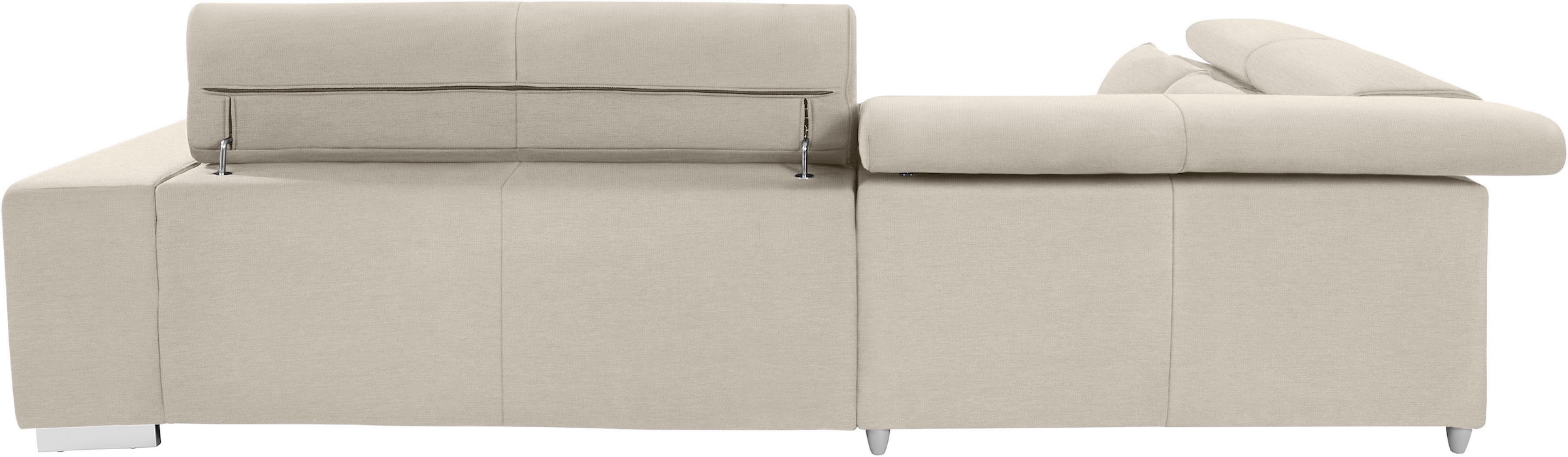 COTTA Ecksofa »Orion L-Form«, mit Kopfteilverstellung & 5 Nierenkissen