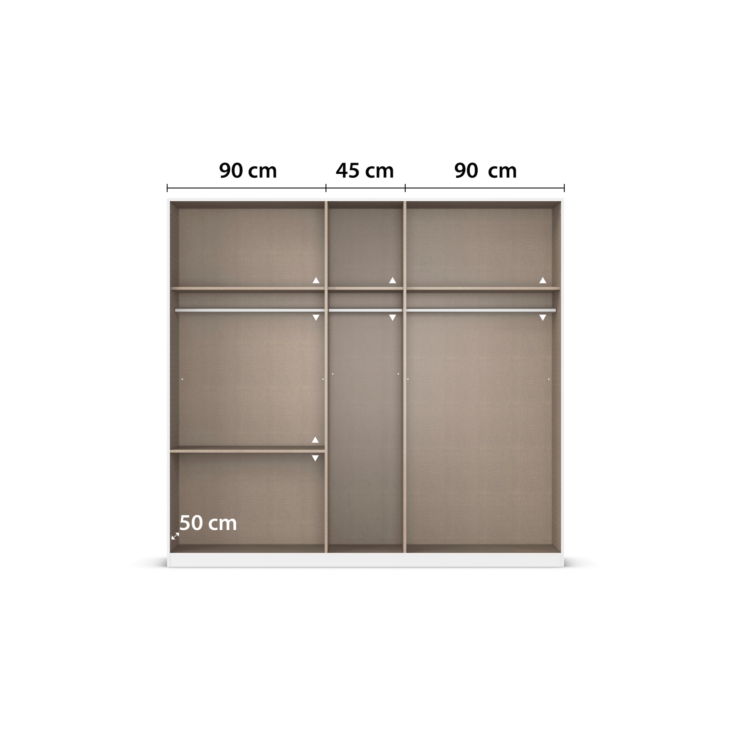 rauch Kleiderschrank »Drehtürenschrank Schrank Garderobe Schlafzimmerschrank KODA«, (oberer Schubkasten mit praktischer Inneneinteilung), mit asymmetrisch angeordneten Schubladen MADE IN GERMANY
