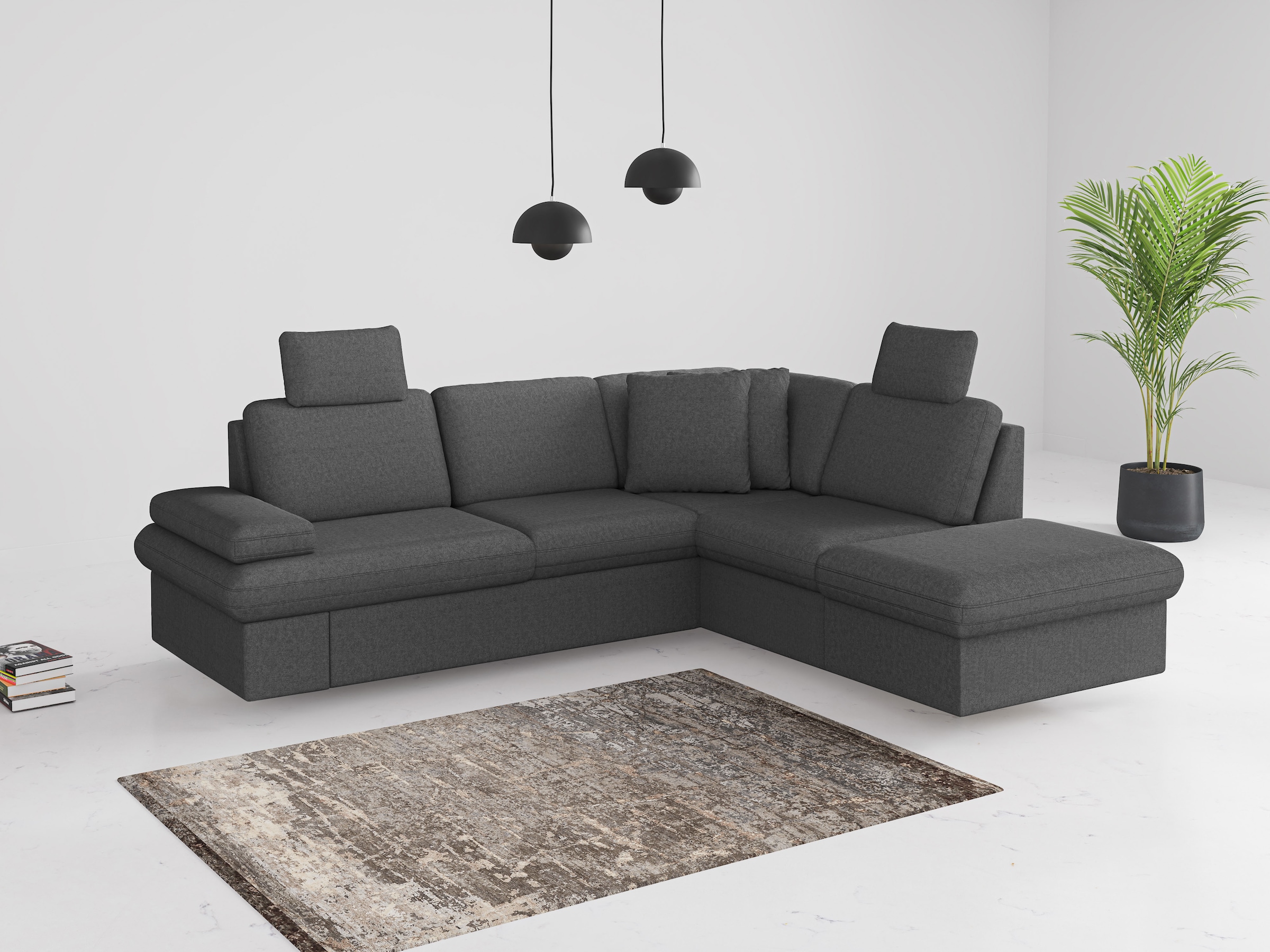 sit&more Ecksofa »Moreno L-Form, B: 238 cm« mit Armteilverstellung, optiona günstig online kaufen