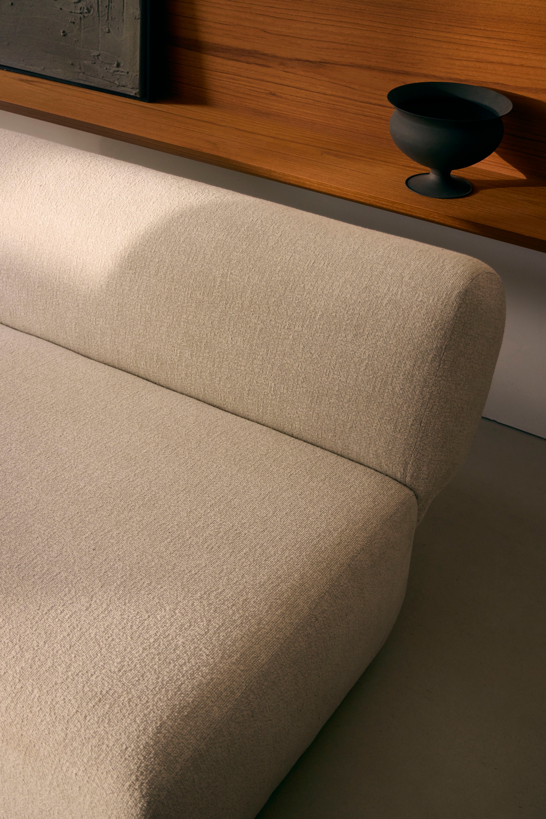 LeGer Home by Lena Gercke Schlafsofa »YLLIA 3-Sitzer (196 cm) mit verstellbarer Rückenlehne« Feiner Strukturbezug, Relax- und Bett-Funktion