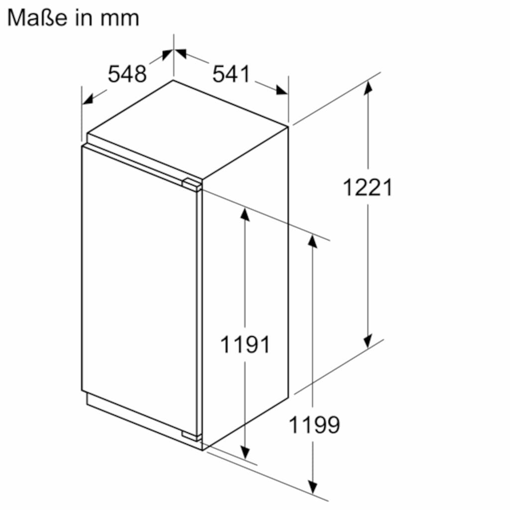 NEFF Einbaukühlschrank »KI1412FE0«, KI1412FE0, 122,5 cm hoch, 56 cm breit