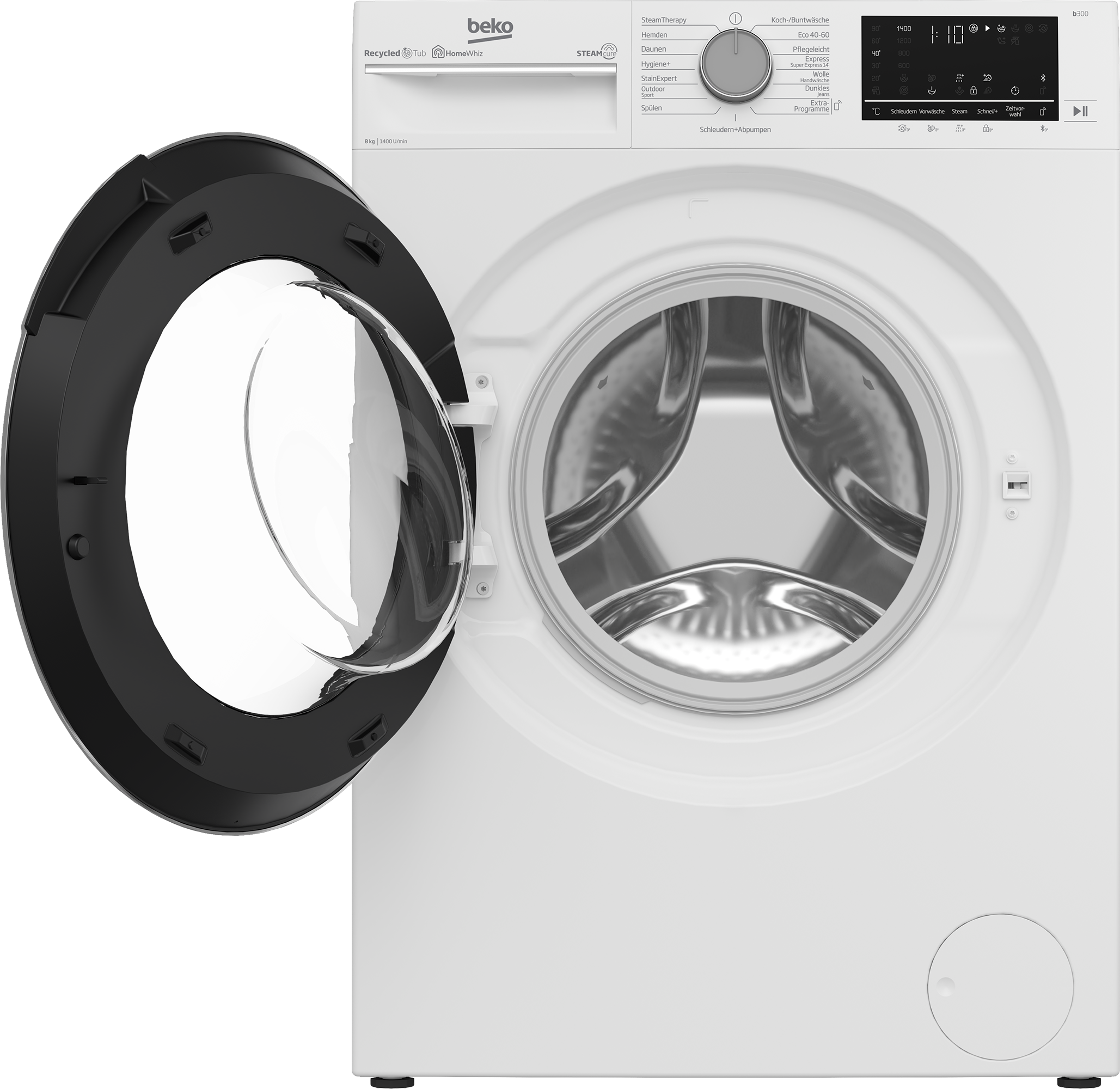 BEKO Waschmaschine, b300, B3WFU59415W2, 9 kg, 1400 U/min, SteamCure - 99%  allergenfrei online kaufen