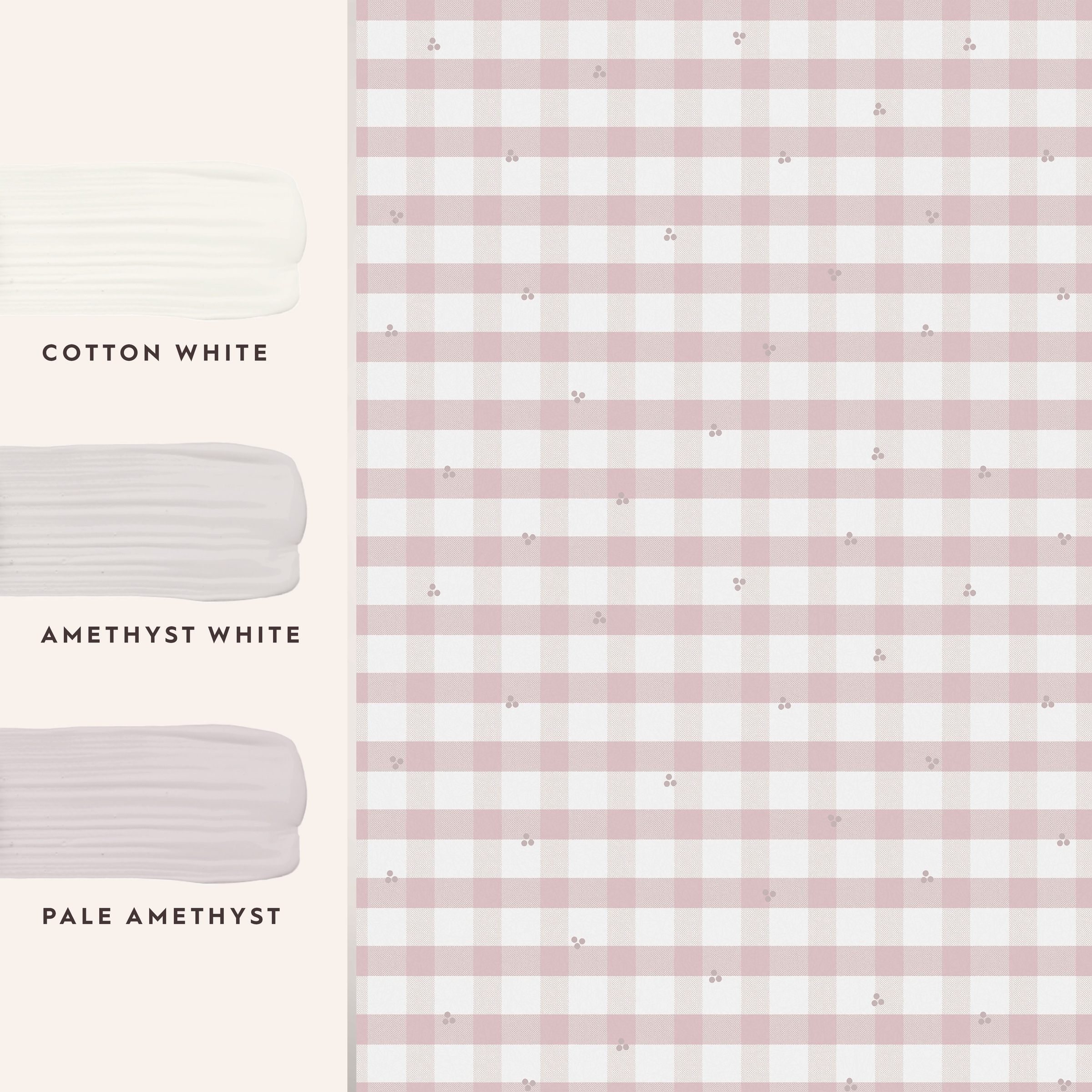 LAURA ASHLEY Vliestapete »Gingham Pale Amethyst Purple« floral texturiert 10mx52cm