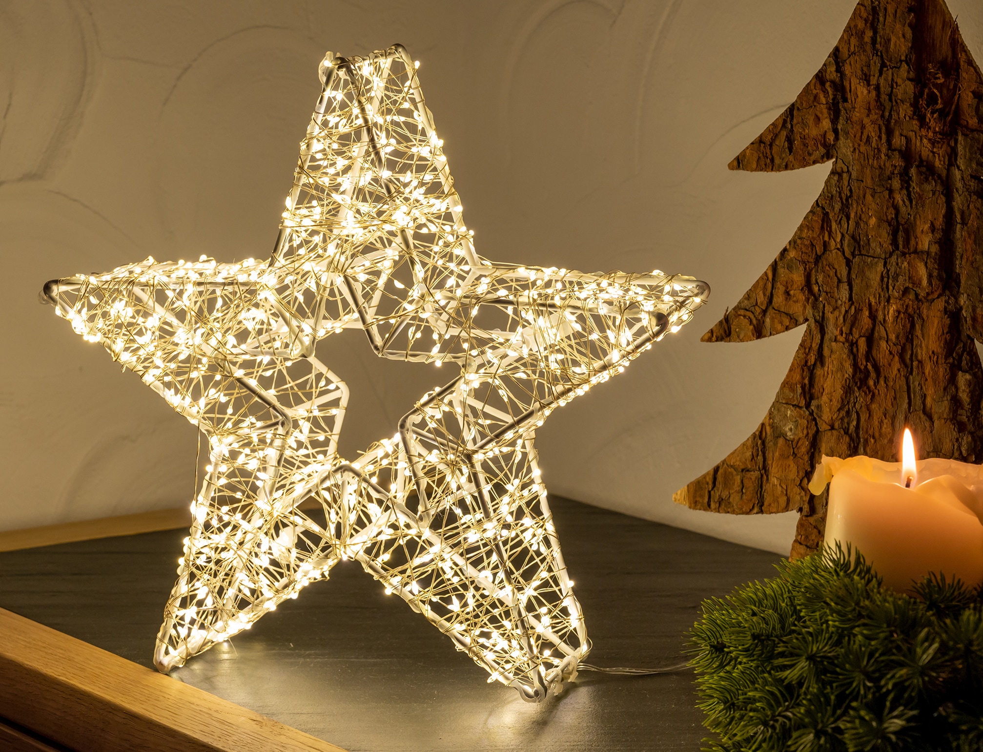 Star-Max LED Stern »Weihnachtsstern, Weihnachtsdeko flammig-flammig, kaufen LED Rechnung 960 auf aussen«, stromsparende