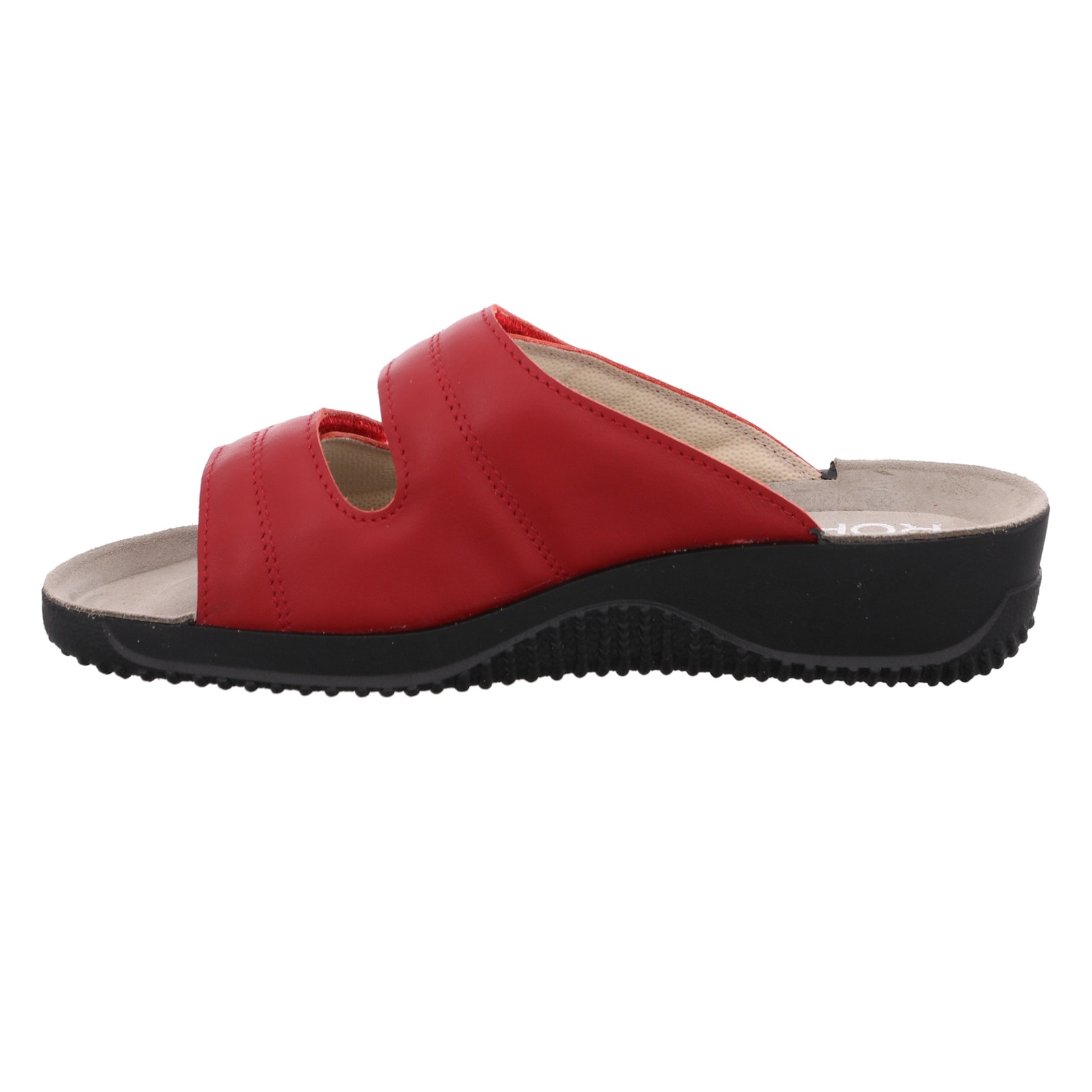 Rohde Pantolette »Soltau-40«  Hausschuh, Komfortschuh, Klettschuh mit Keilabsatz