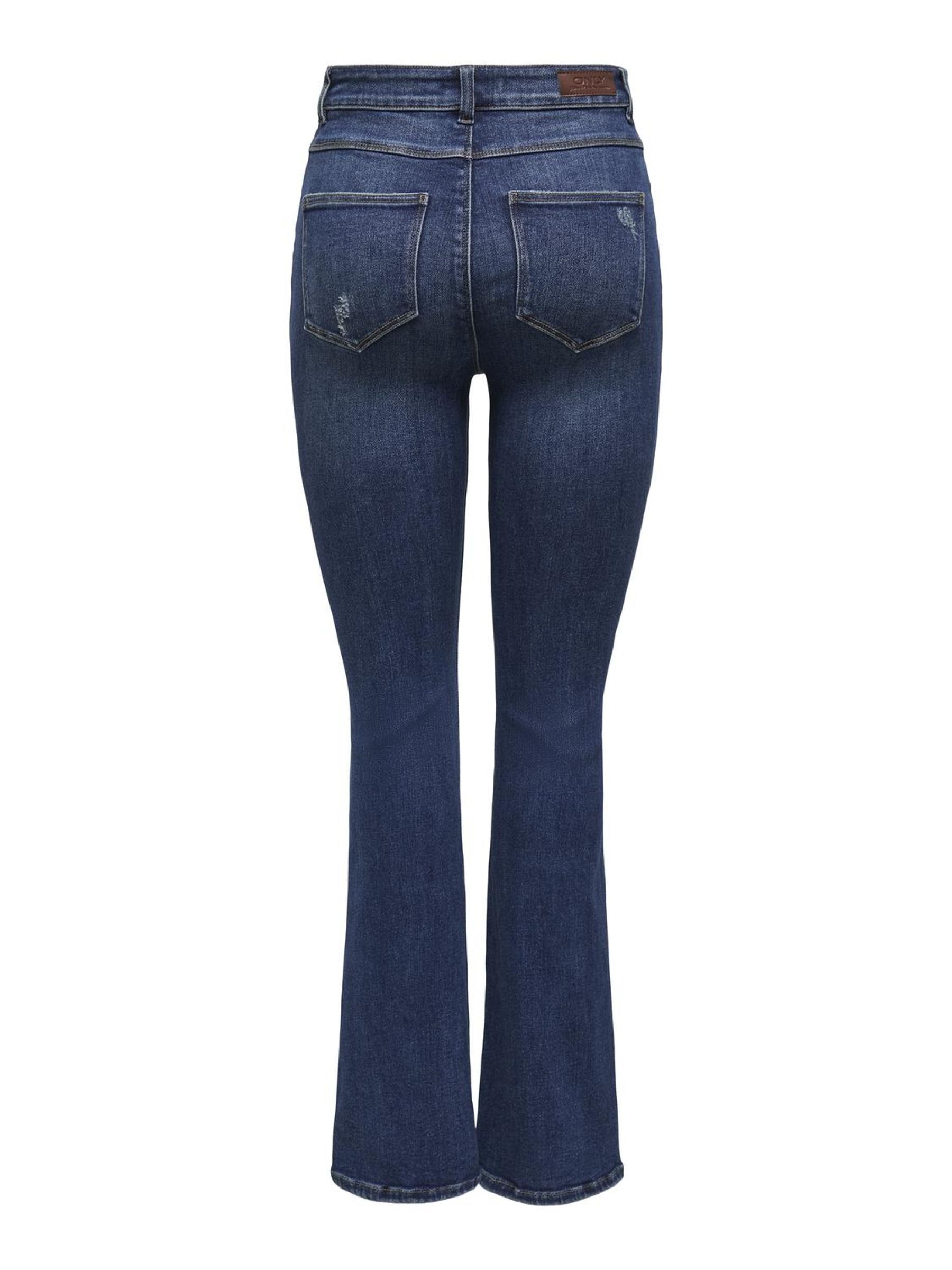 ONLY Bootcut-Jeans »ONLMILA HW FLARED DNM BJ374«, mit Destroyed Effekt