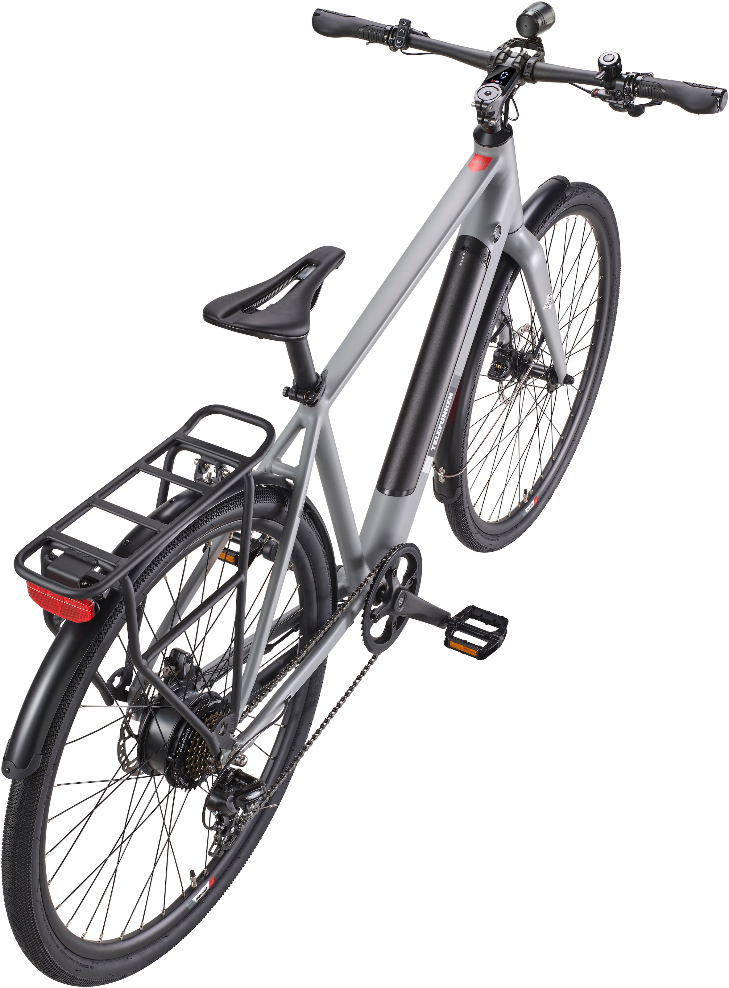 Telefunken E-Bike »UH200«, 7 Gang, Shimano, Heckmotor 250 W, (28 Zoll, Straßenzulassung, Scheibenbremsen, leichtes E-Bike ca. 20 kg), Pedelec, Elektrofahrrad für Herren u. Damen, Urbanbike