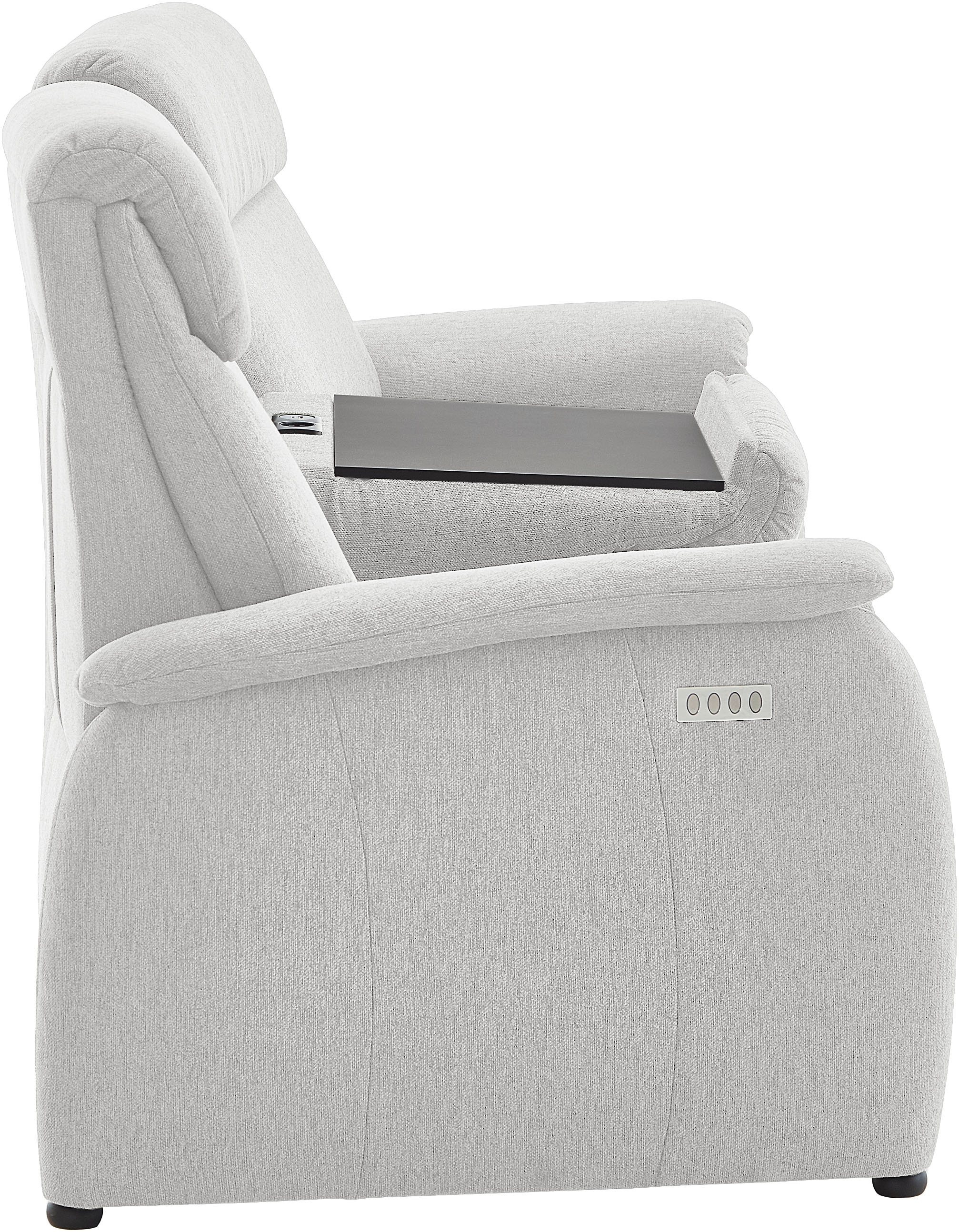 Home affaire 3-Sitzer »Turin Sofa mit elektrischer Relaxfunktion, Breite 226 cm« inkl. Tisch, USB & Steckdose, Federkern & pflegeleichtem Bezug