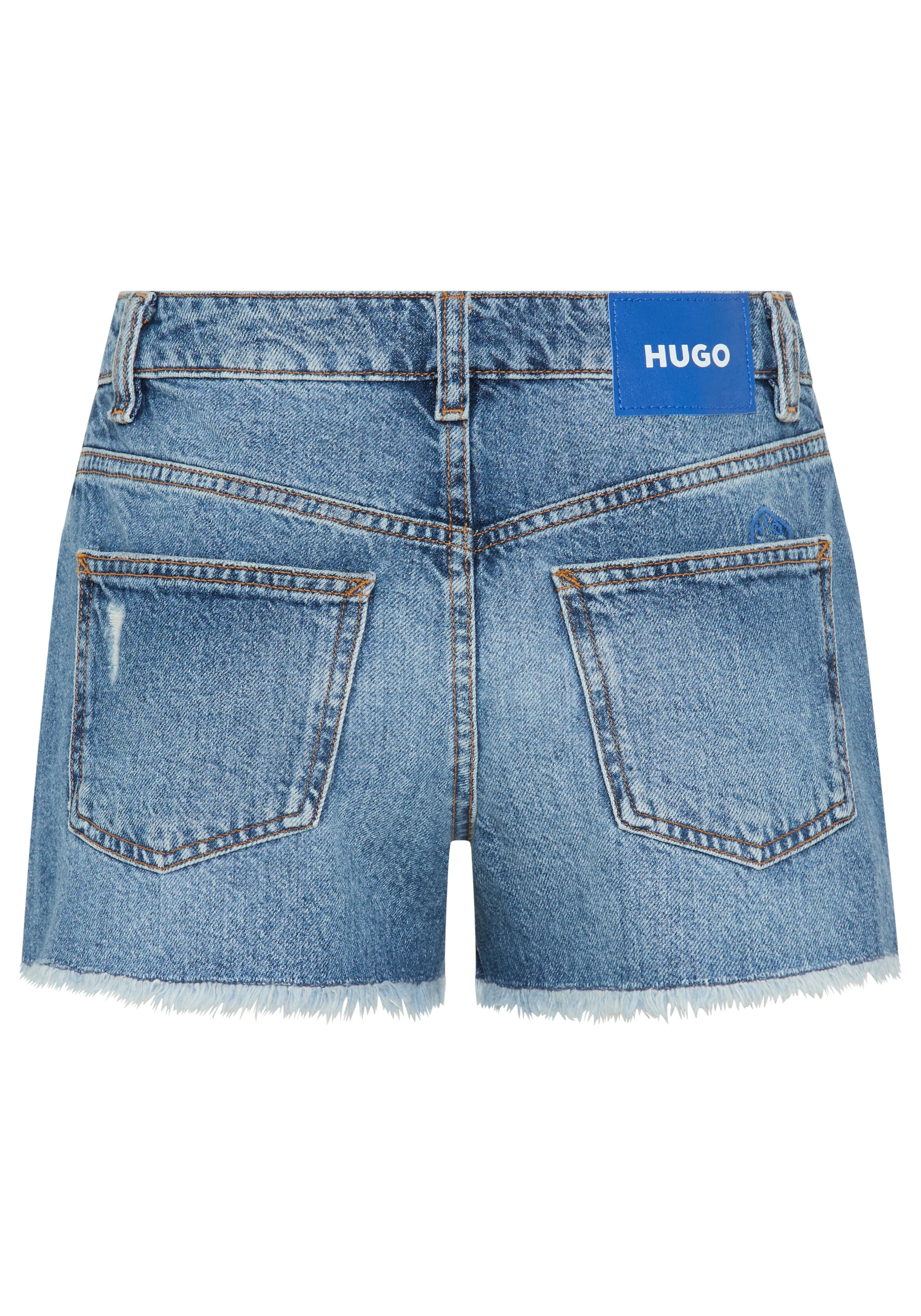 HUGO Blue Jeansshorts »Galimon« mit Destroyed-Effekten, Mid Rise