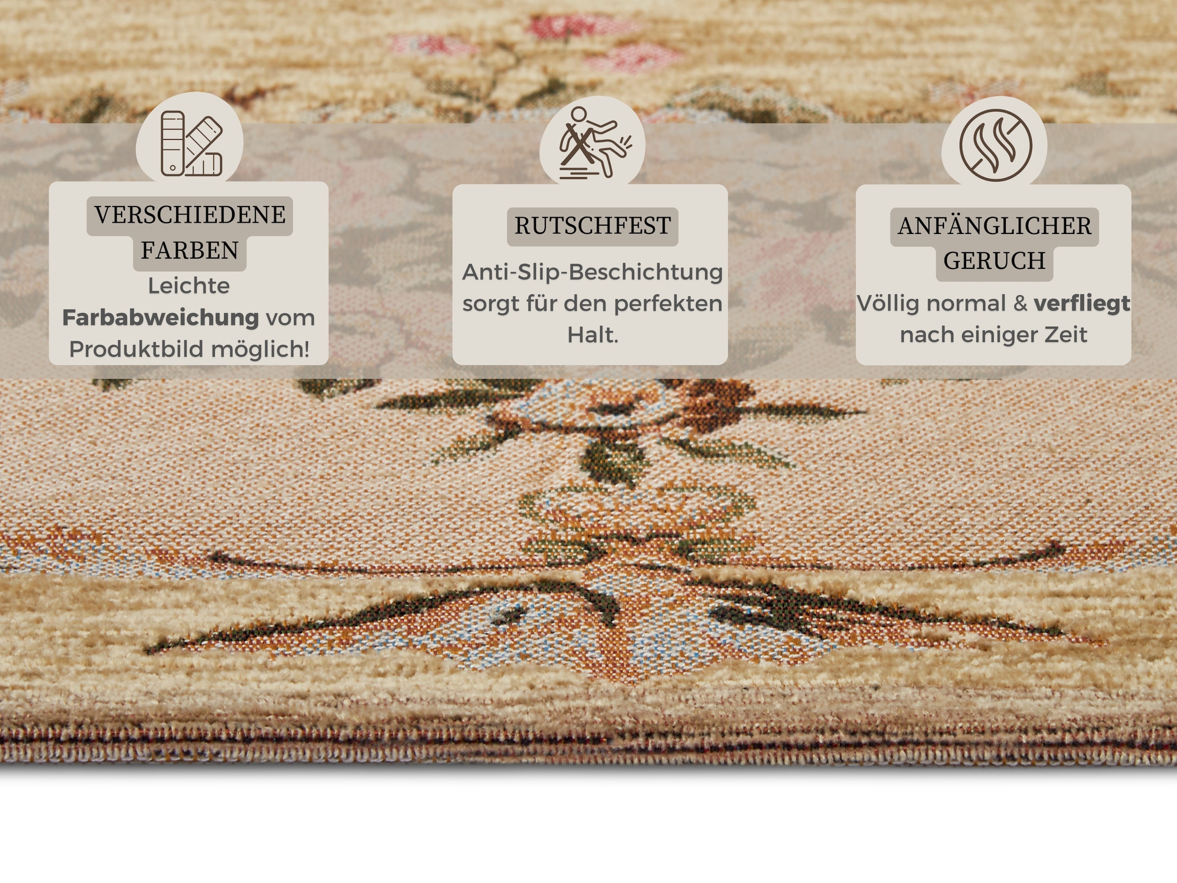 HANSE Home Teppich »Asmaa«, rechteckig, 5 mm Höhe, strapazierfähig, pflegeleicht, robust, Anti-Slip
