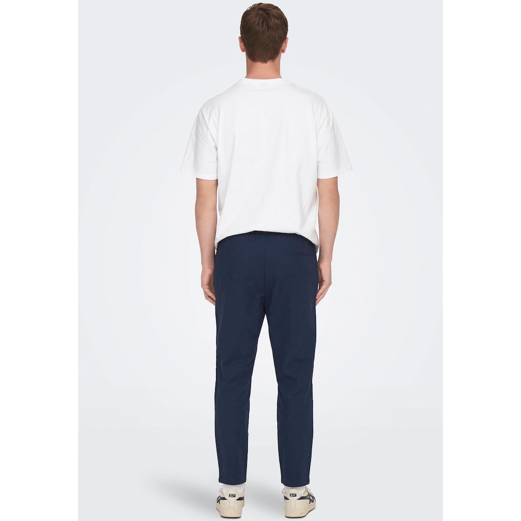 ONLY & SONS Stoffhose »ONSLINUS CROP 0007 COT LIN PNT NOOS«