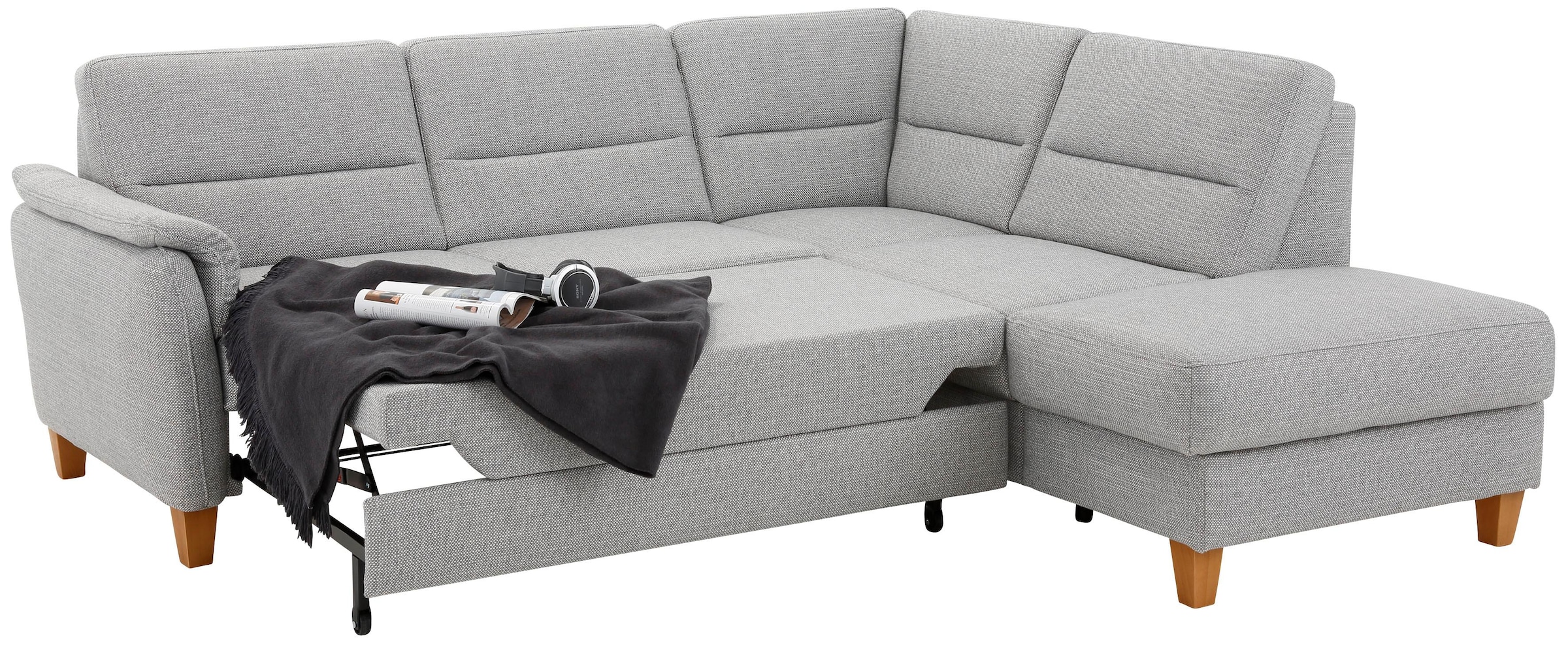 Home affaire Ecksofa »Palmera L-Form«, Federkern, wahlweise mit Bettfunktion und mit/ohne Stauraum