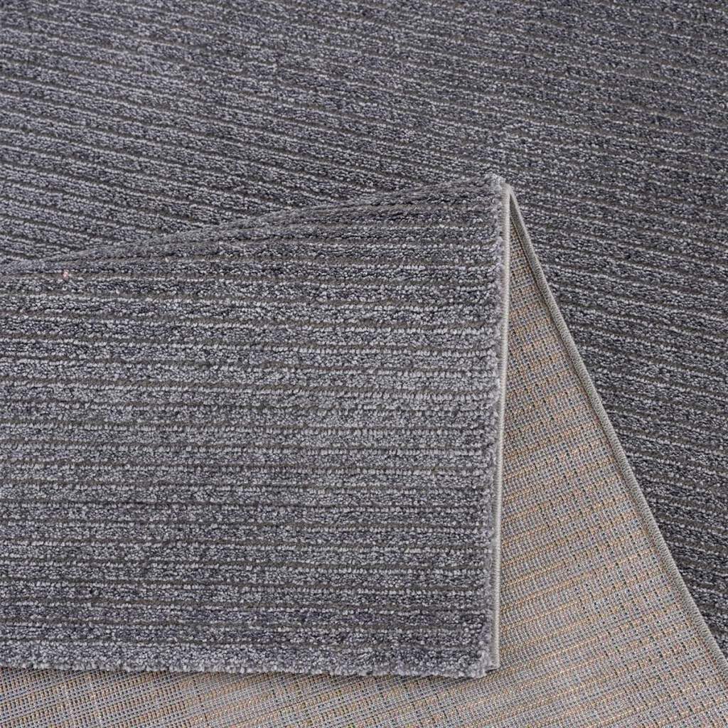 Carpet City Teppich »Friseé-Teppich FANCY900«, rechteckig, 12 mm Höhe, Läufer, Kurzflor, Einfarbig, 3D-Optik, Streifen Look, Wohnzimmer