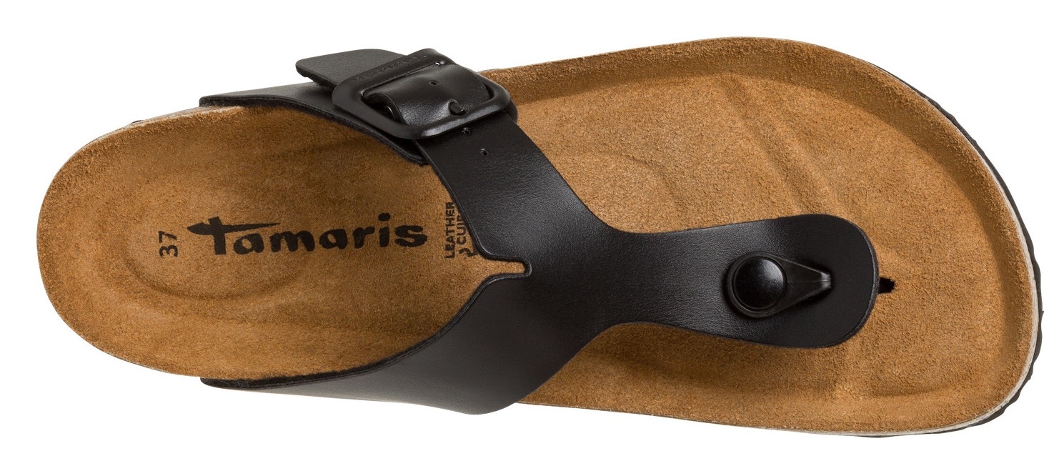 Tamaris Zehentrenner »CORRA«, Sommerschuh, Schlappen mit angenehmen Zehensteg
